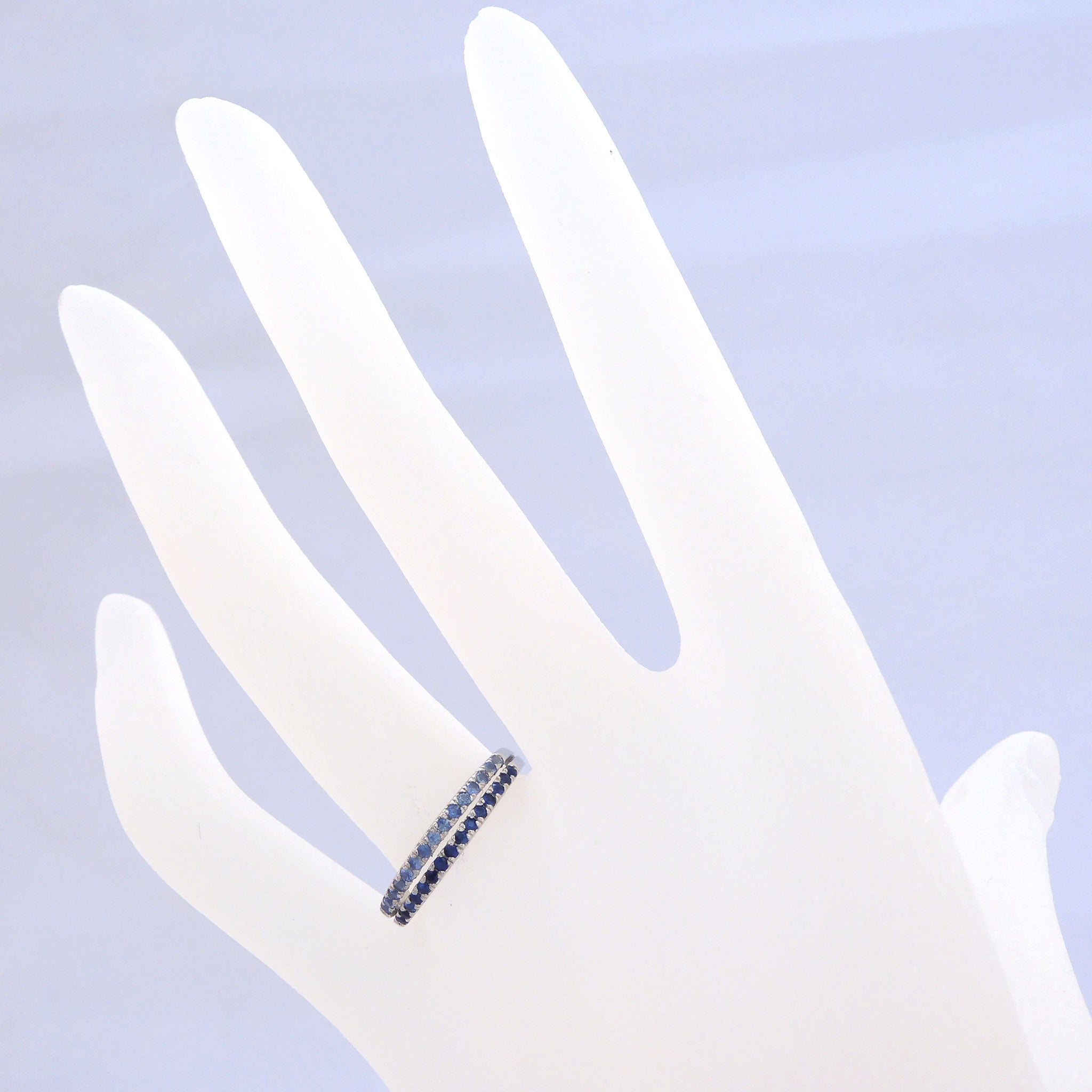 サファイア プラチナリング(9月誕生石)《25H01308》