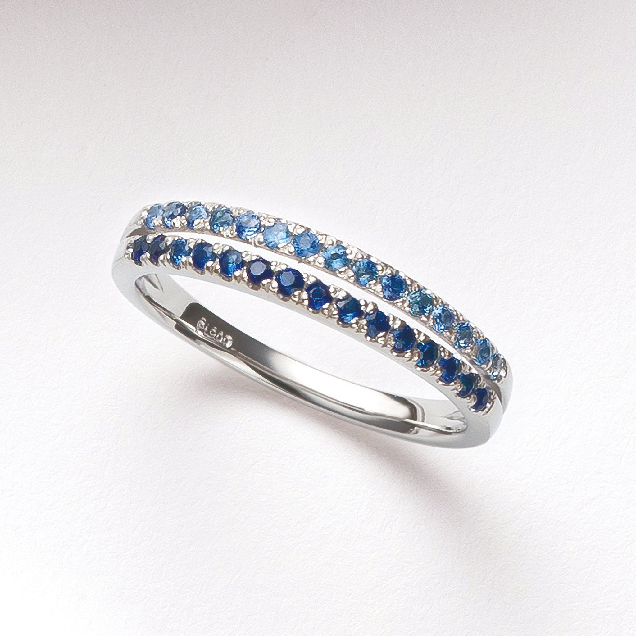 サファイア プラチナリング(9月誕生石)《25H01308》