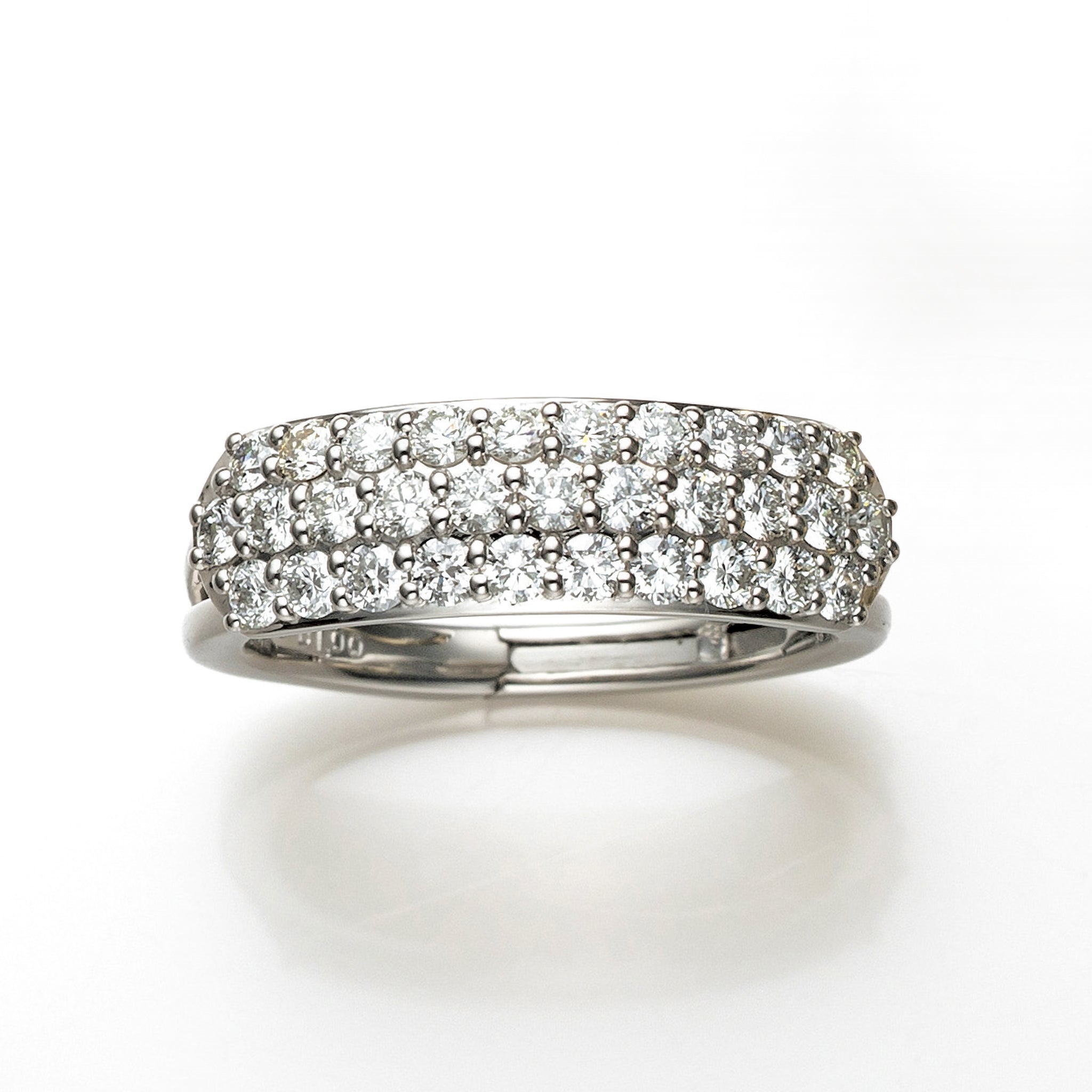 ダイヤモンド プラチナリング(Mサイズ/フリーサイズ/パヴェ/4月