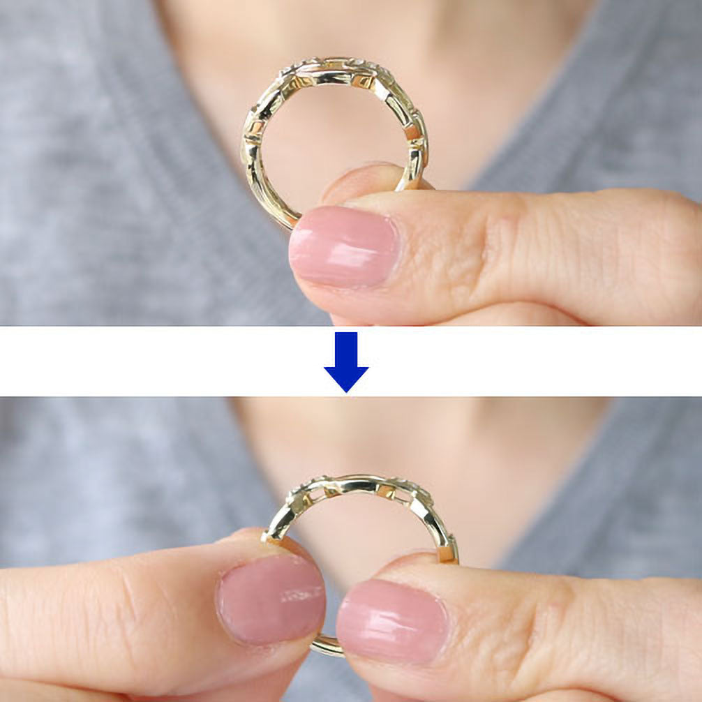 ダイヤモンド K18リング(Lサイズ/フリーサイズ/4月誕生石/鑑別書付)《25H01410-L》