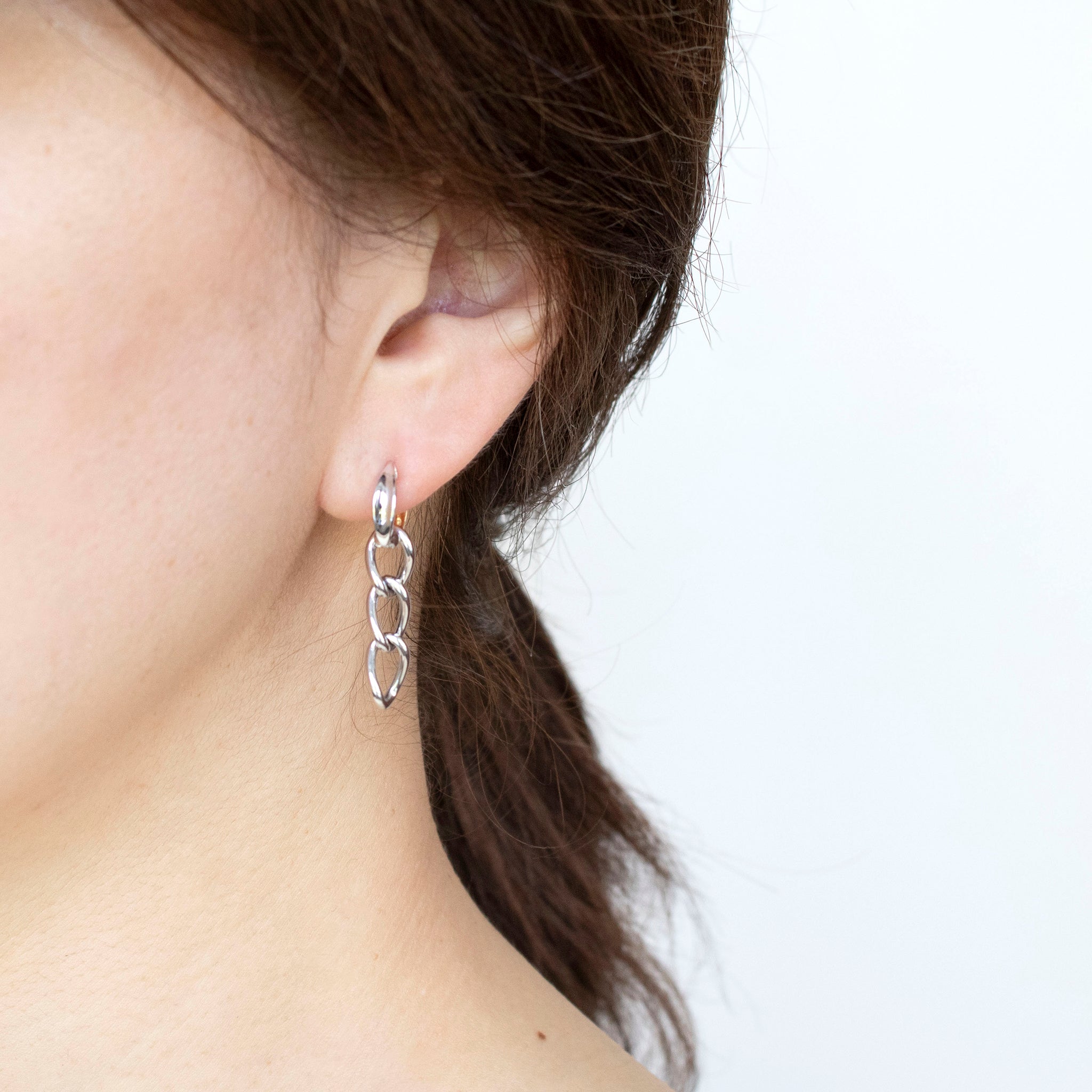 ペリドット K10イヤリング(ピアリング/リバーシブル/コンビカラー/チャーム2点セット/8月誕生石)《25H01501》