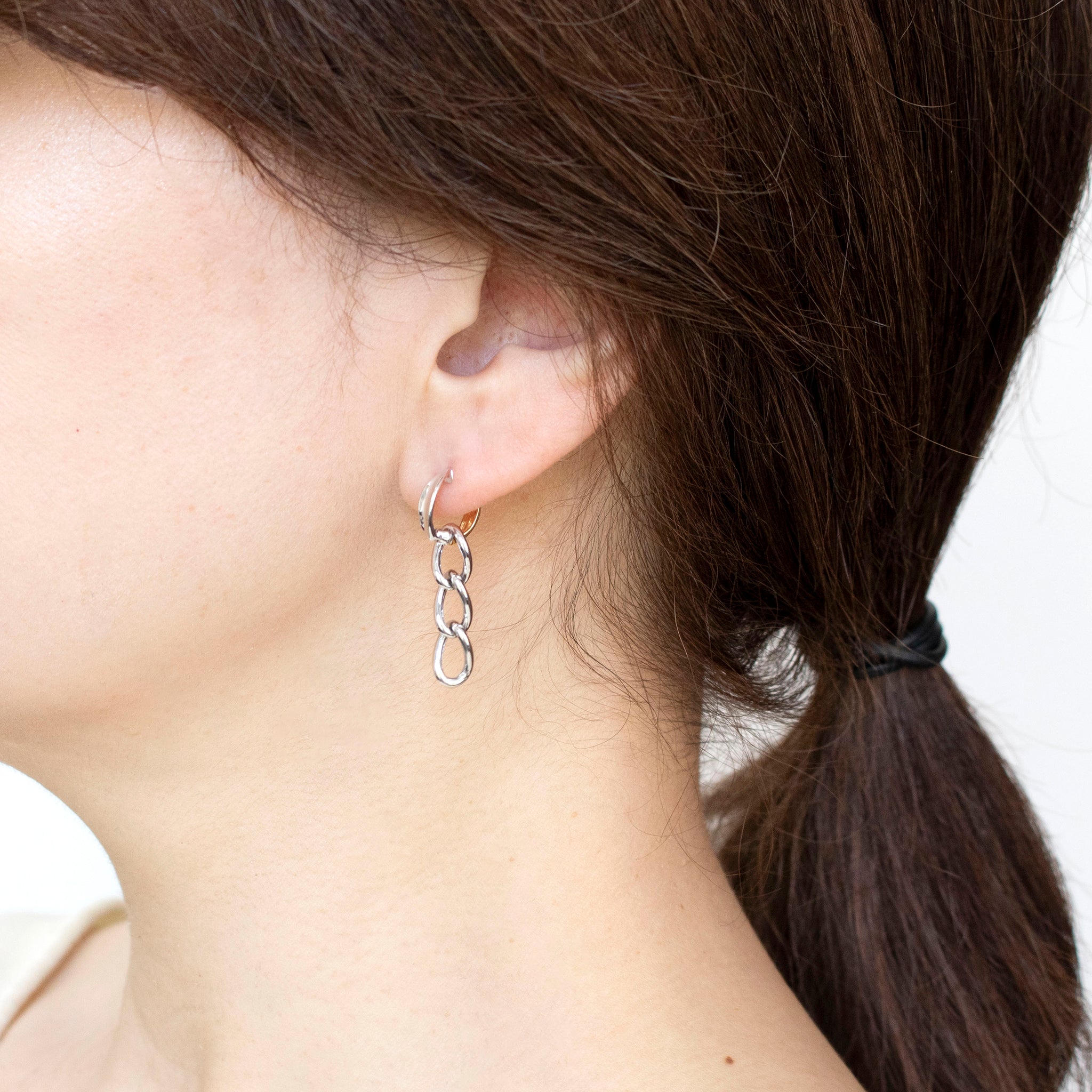 ペリドット K10イヤリング(ピアリング/リバーシブル/コンビカラー/チャーム2点セット/8月誕生石)《25H01501》