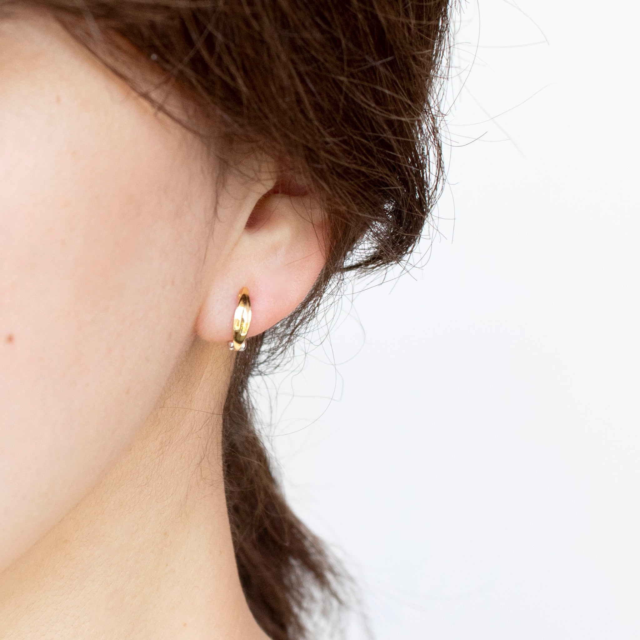 ペリドット K10イヤリング(ピアリング/リバーシブル/コンビカラー/チャーム2点セット/8月誕生石)《25H01501》