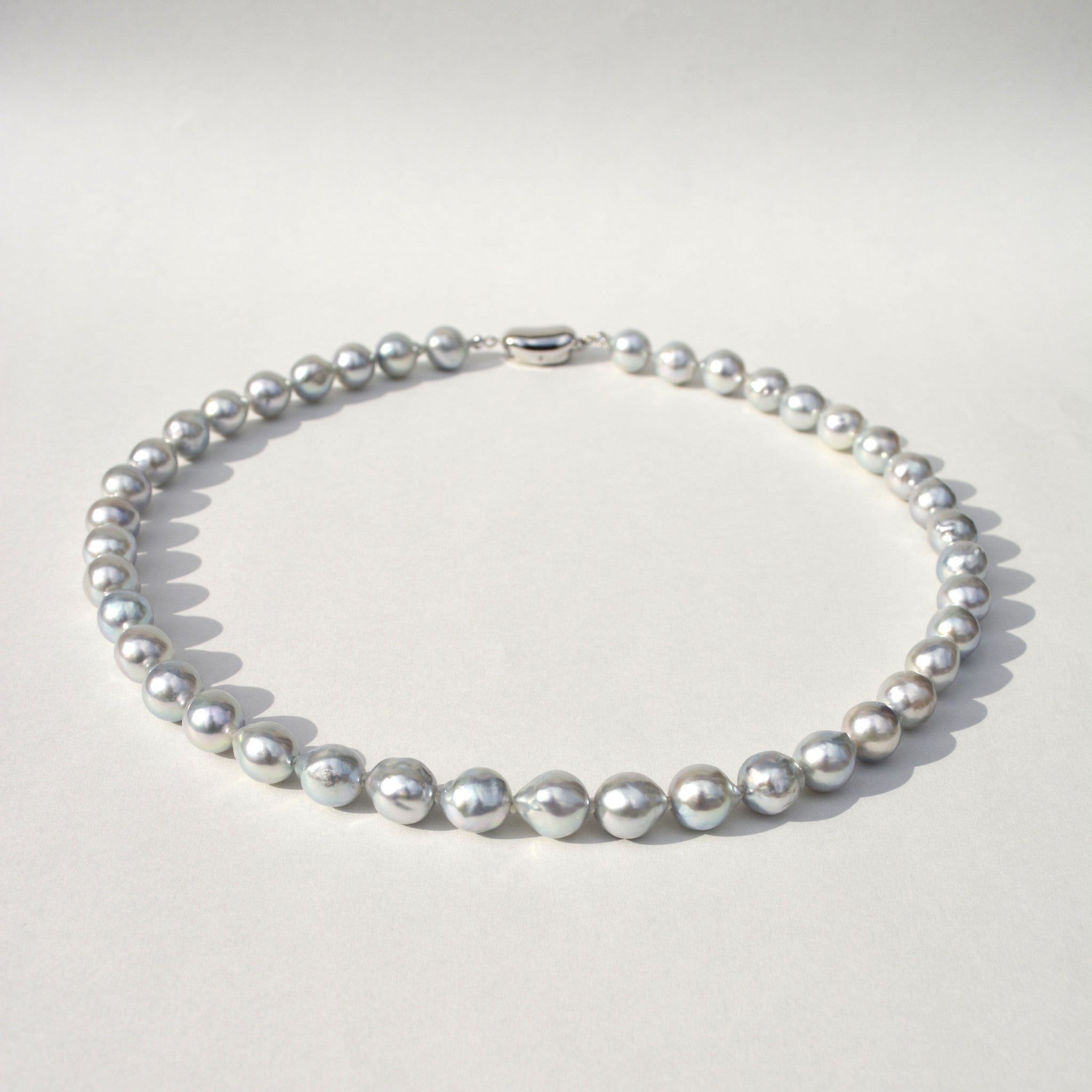 【限定5点】パール ネックレス(アコヤ真珠/9mm/バロック珠/ナチュラルブルー/6月誕生石)《25H01602》