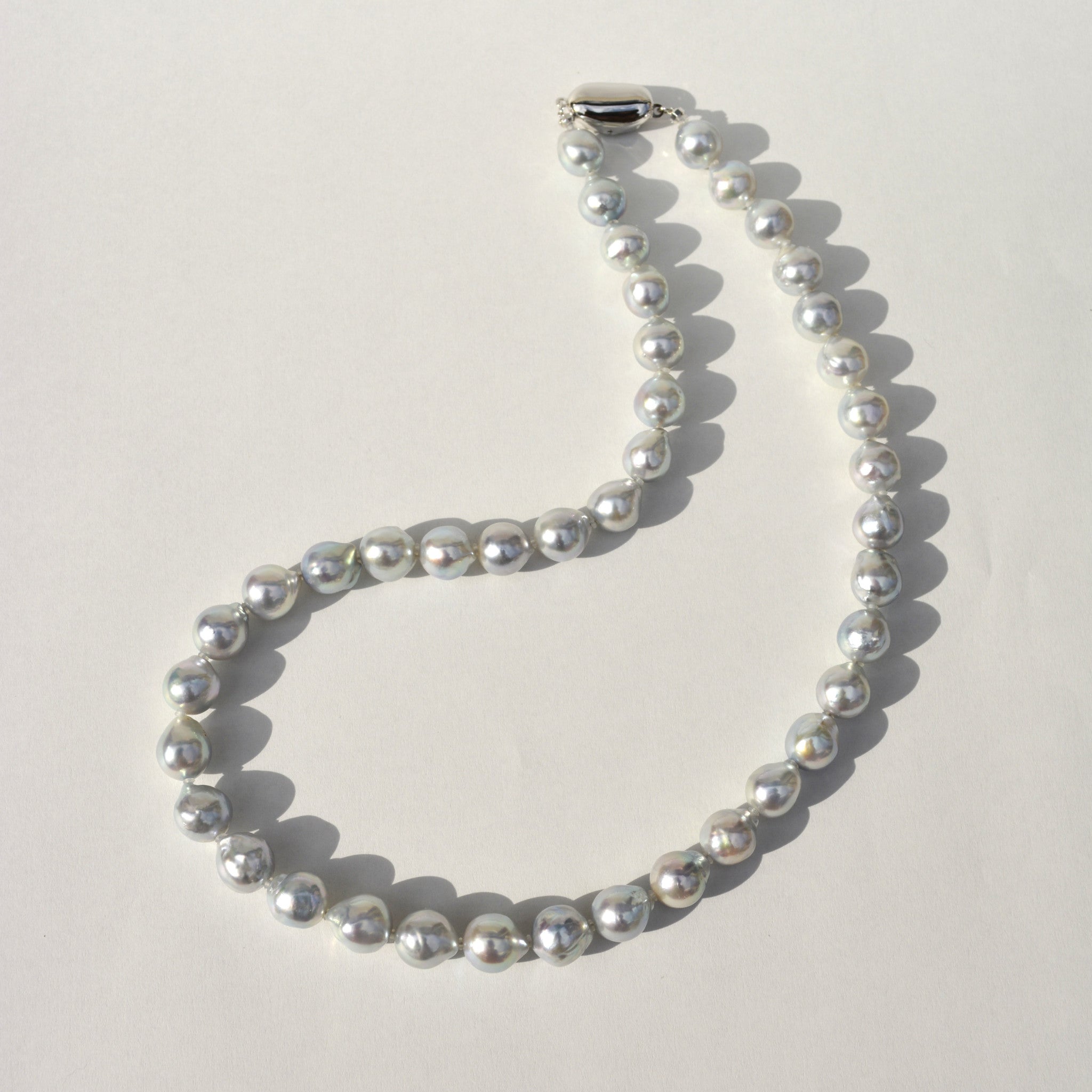 【限定5点】パール ネックレス(アコヤ真珠/9mm/バロック珠/ナチュラルブルー/6月誕生石)《25H01602》