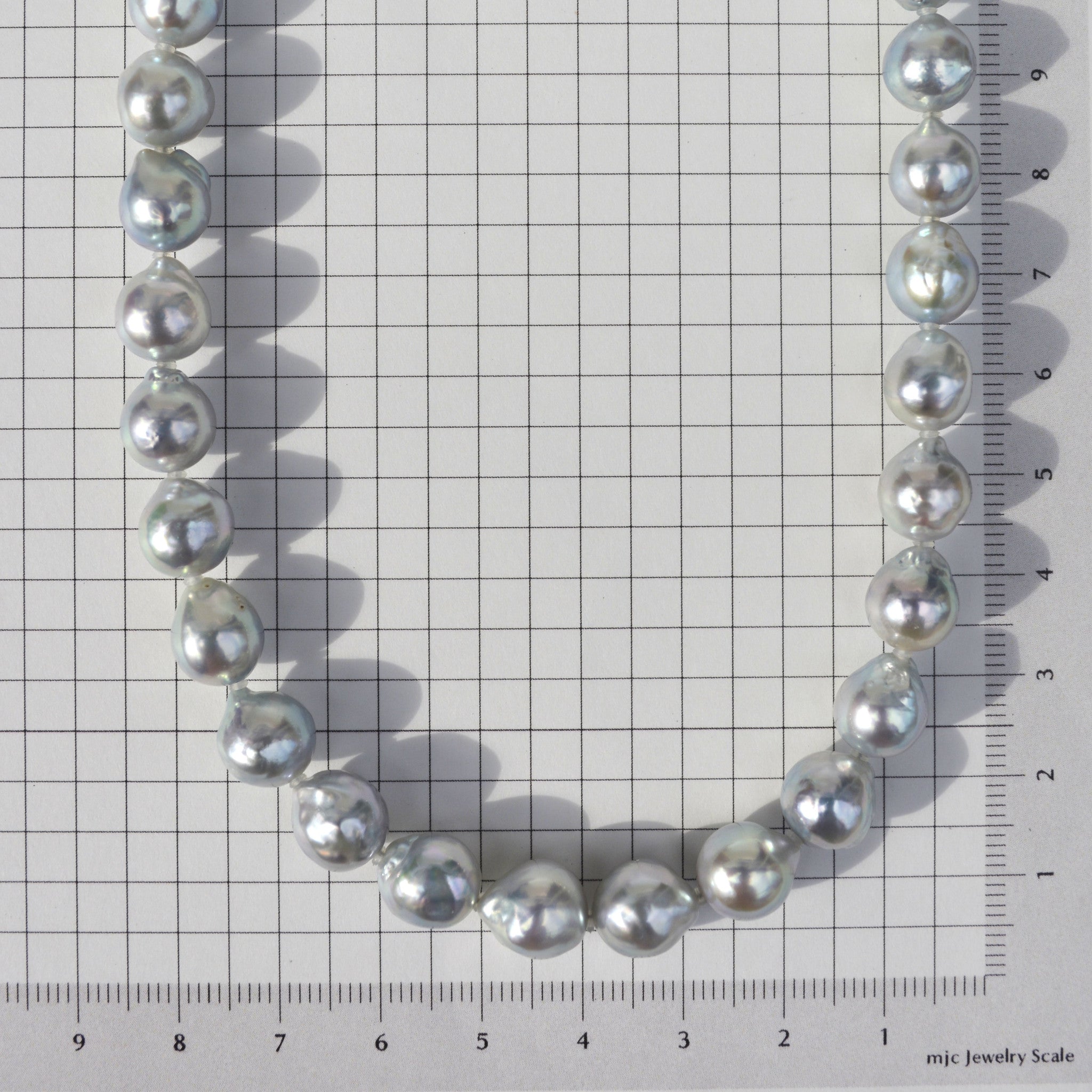 【限定5点】パール ネックレス(アコヤ真珠/9mm/バロック珠/ナチュラルブルー/6月誕生石)《25H01602》