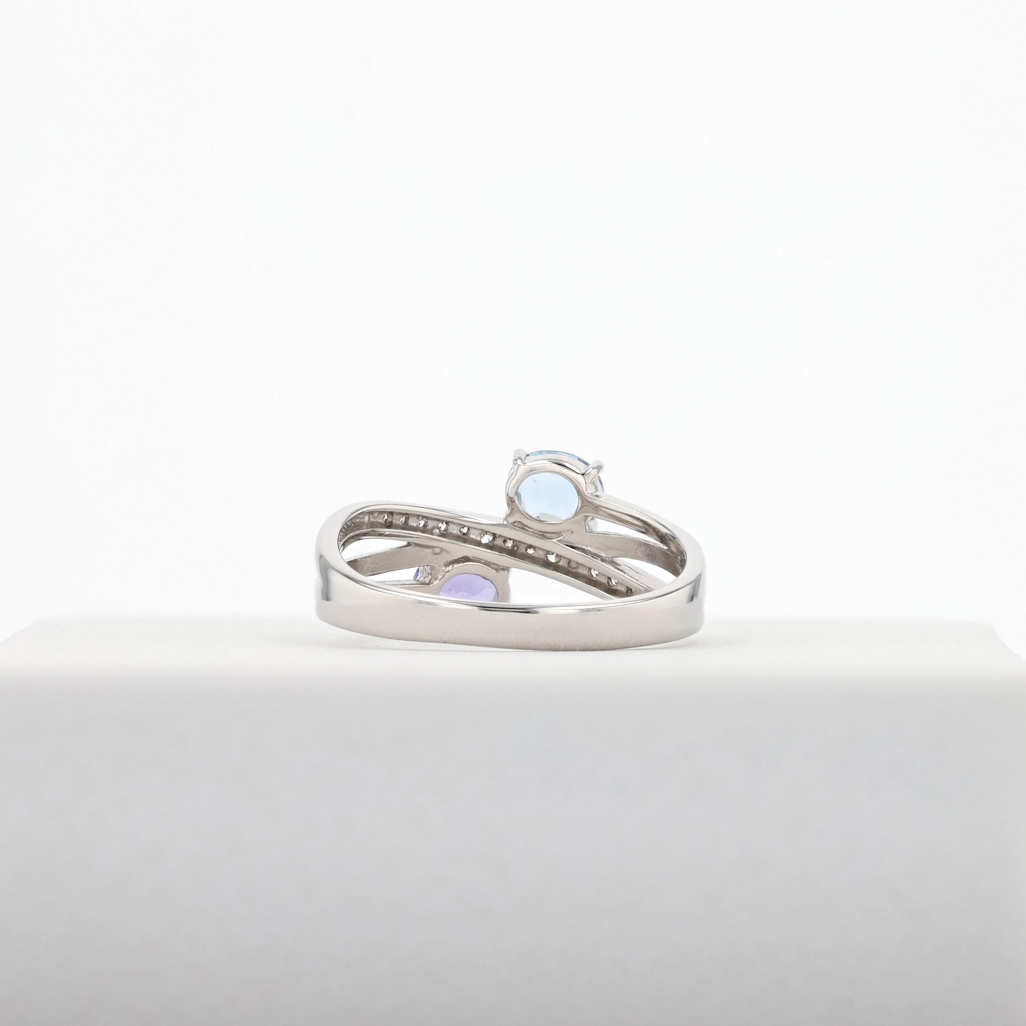 アクアマリン/タンザナイト プラチナリング《25H01603》