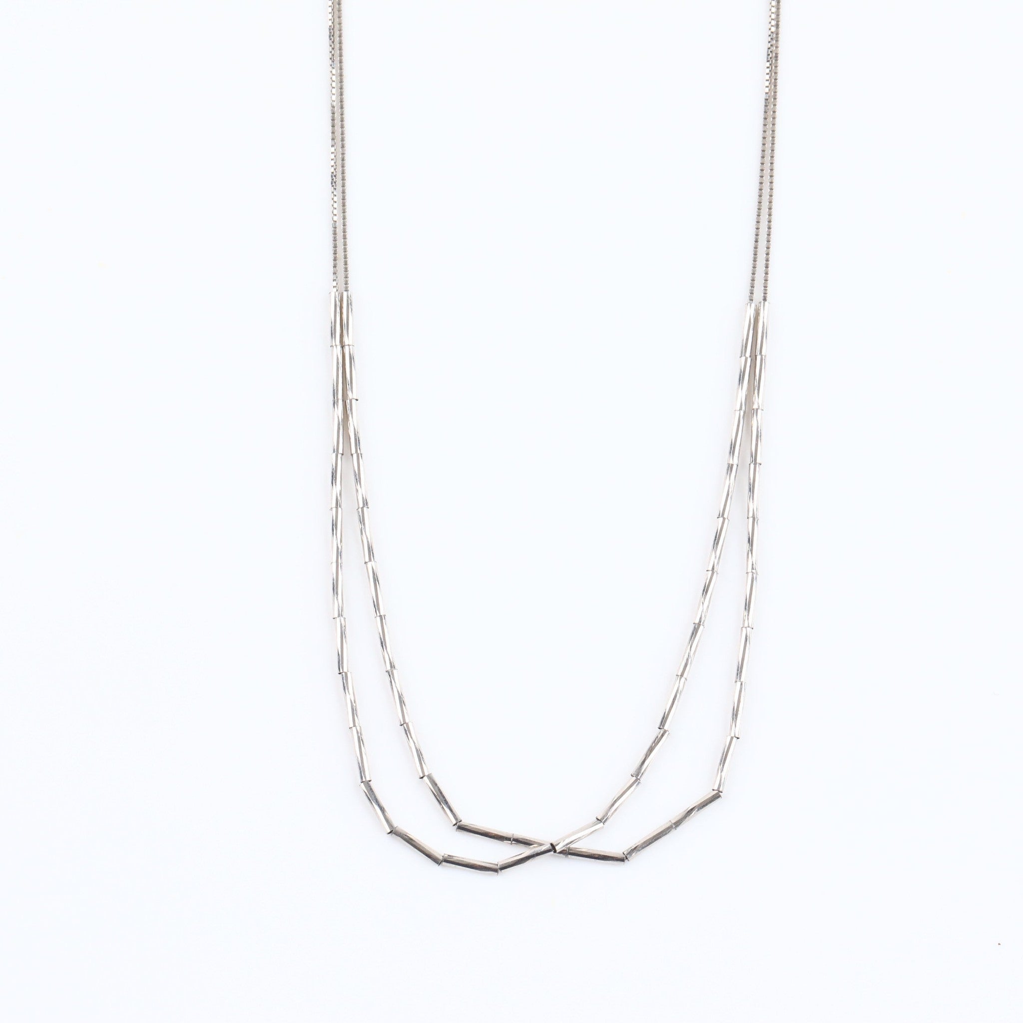 プラチナネックレス(2連)《25H01707》