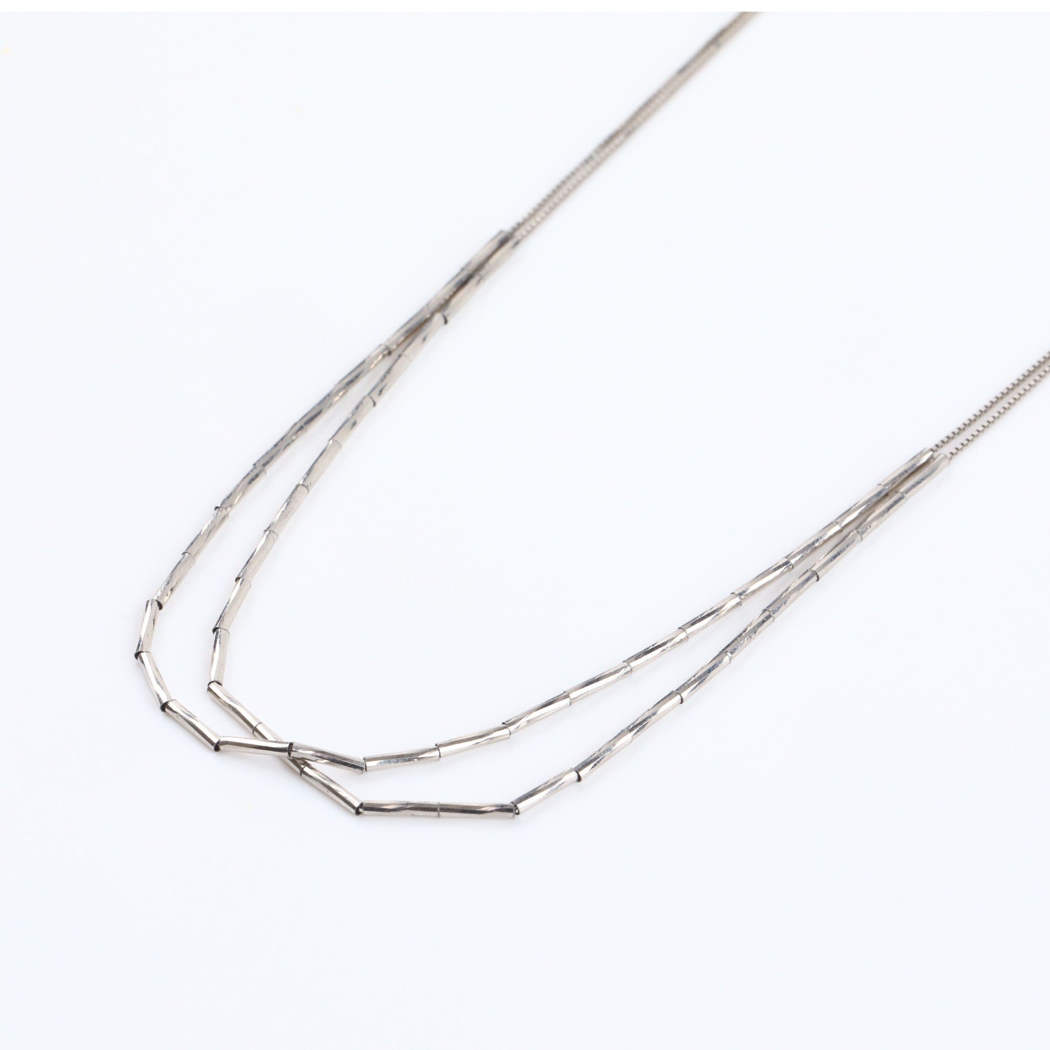 プラチナネックレス(2連)《25H01707》