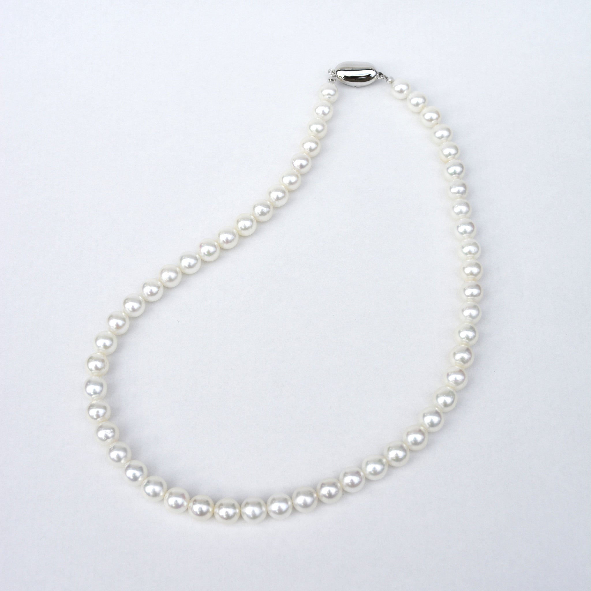 【限定9点】パール ネックレス(アコヤ真珠/7.5mm/無調色/6月誕生石/鑑別書付)《25H01708》