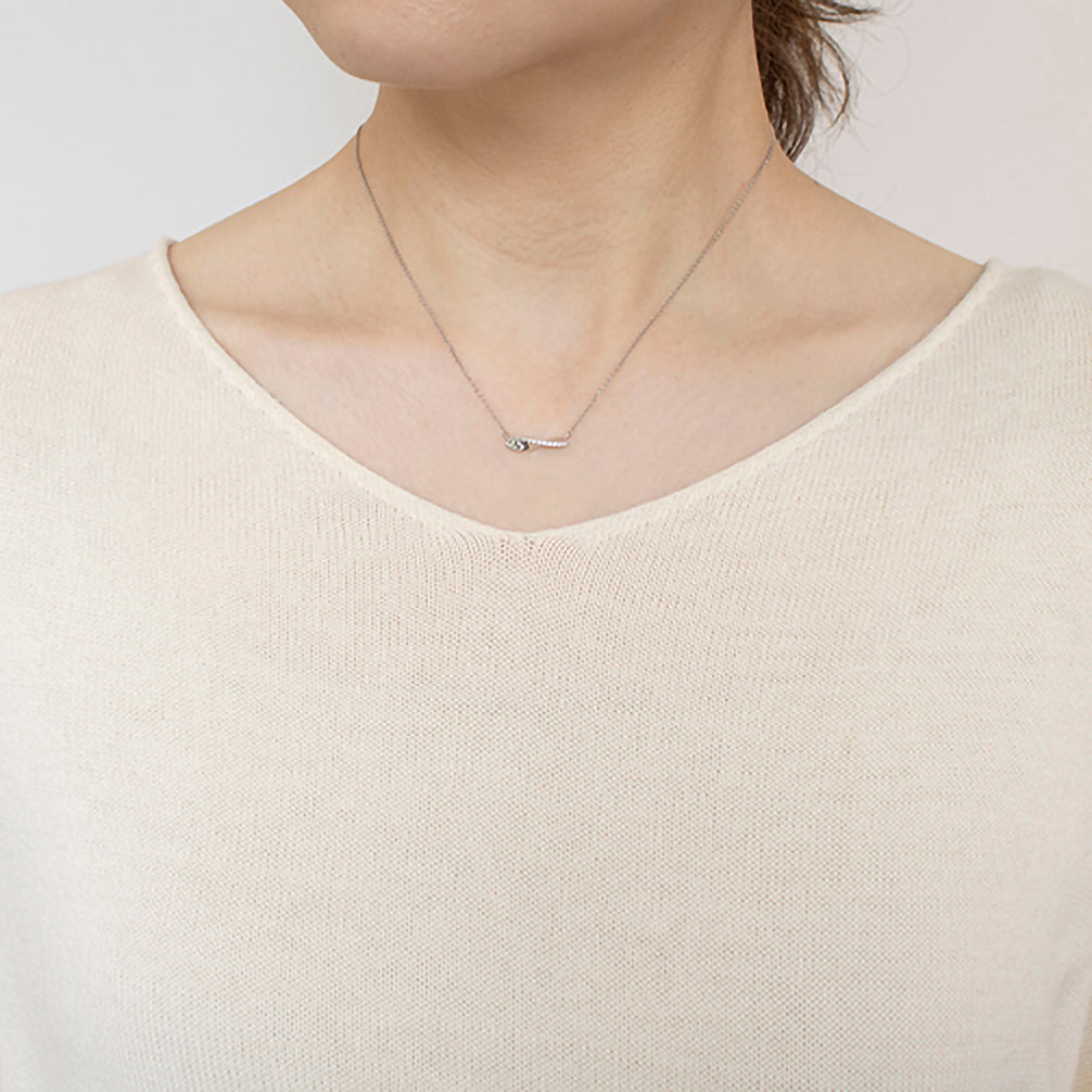 ダイヤモンド プラチナネックレス(4月誕生石)《25H01808》