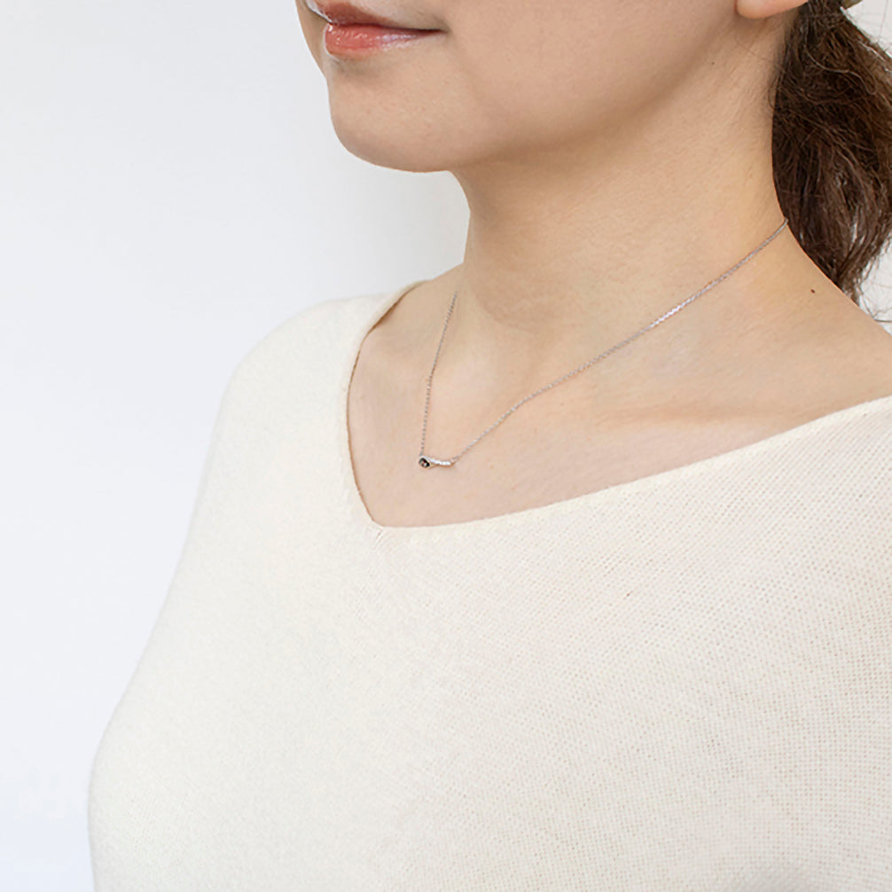 ダイヤモンド プラチナネックレス(4月誕生石)《25H01808》