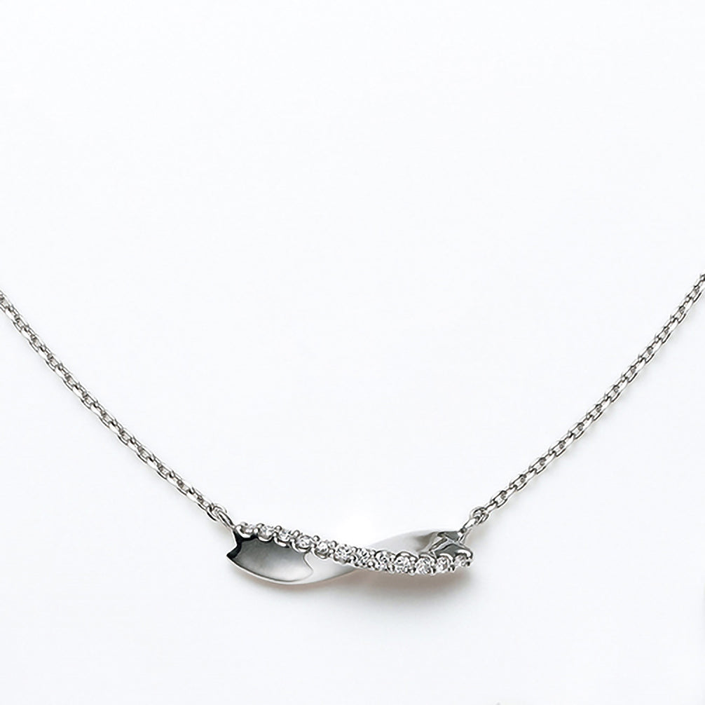 ダイヤモンド プラチナネックレス(4月誕生石)《25H01808》