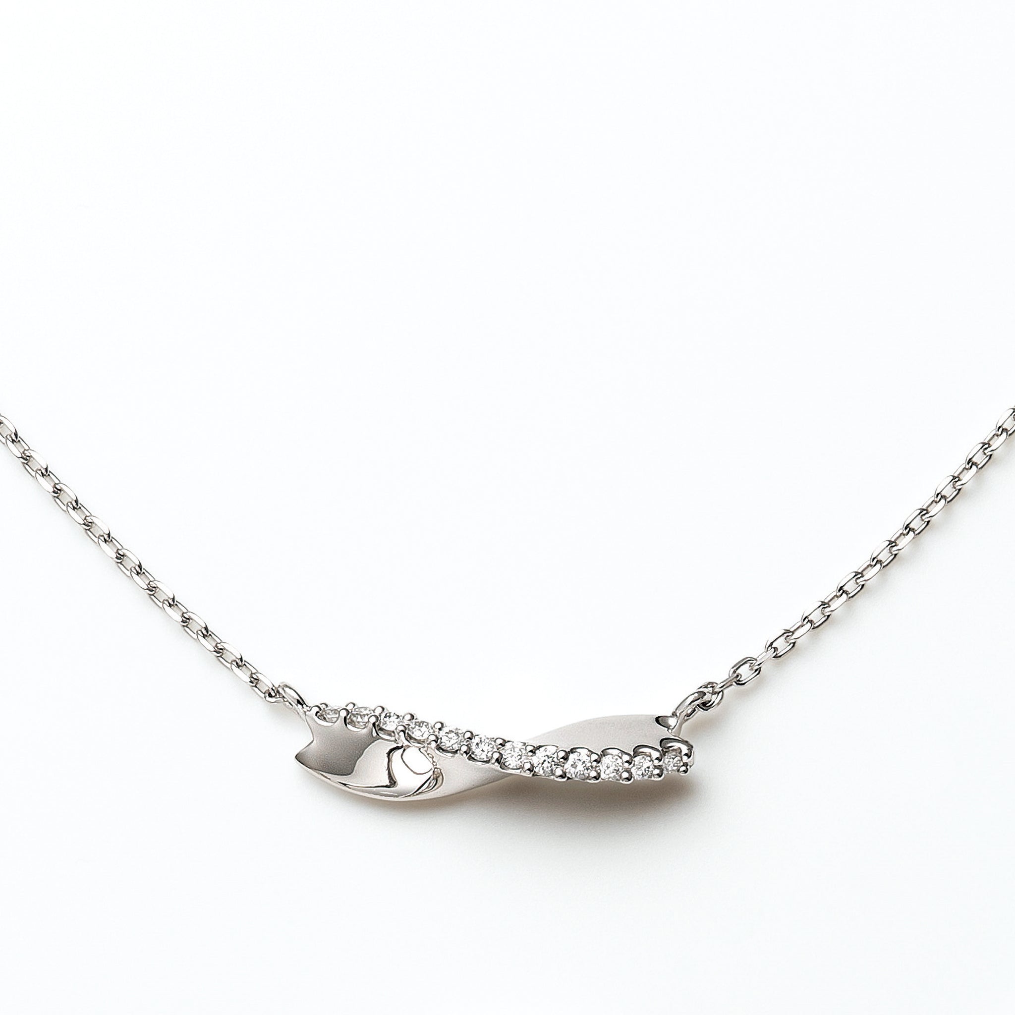 ダイヤモンド プラチナネックレス(4月誕生石)《25H01808》