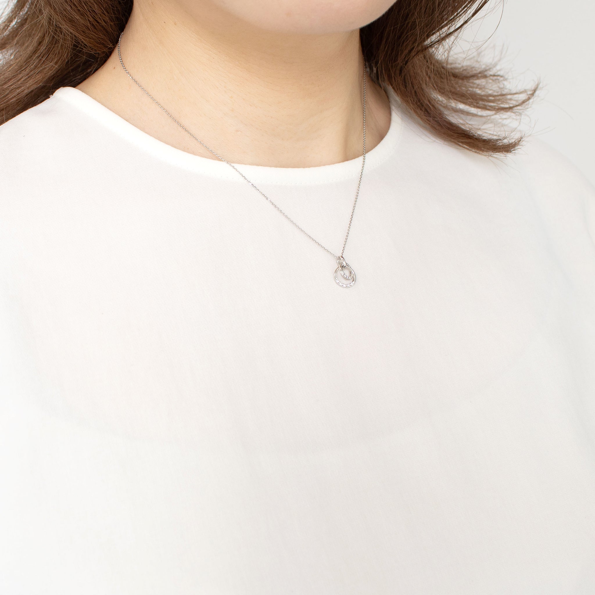 ダイヤモンド プラチナネックレス(4月誕生石)《25H01810》