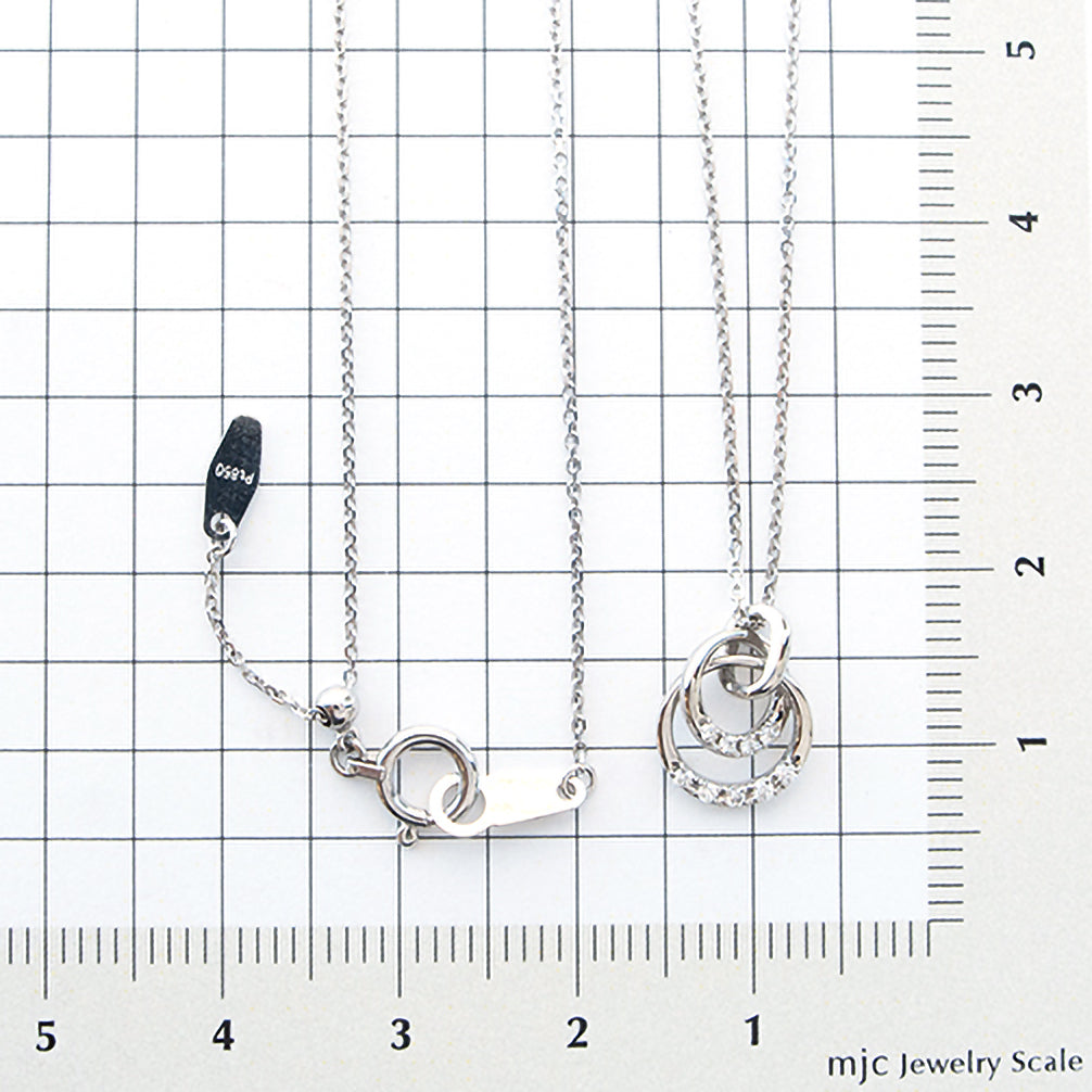 ダイヤモンド プラチナネックレス(4月誕生石)《25H01810》