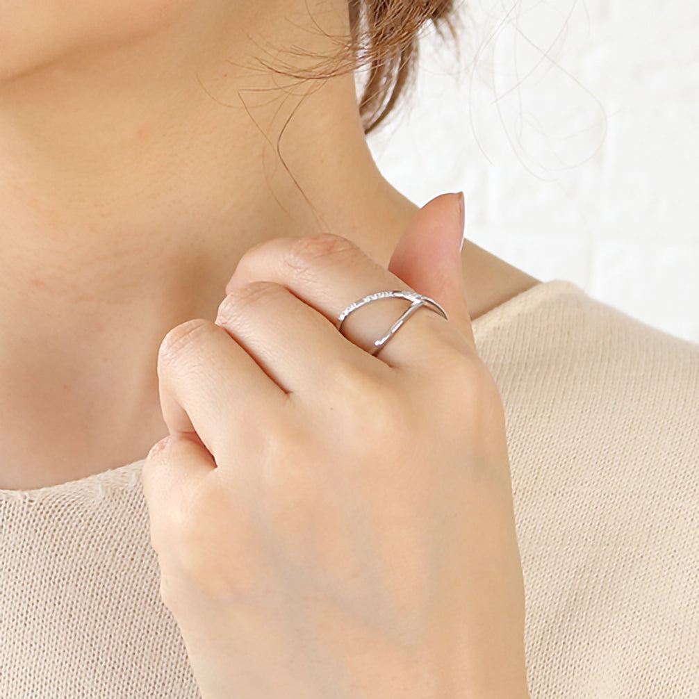 ダイヤモンド プラチナリング(4月誕生石)《25H01901》