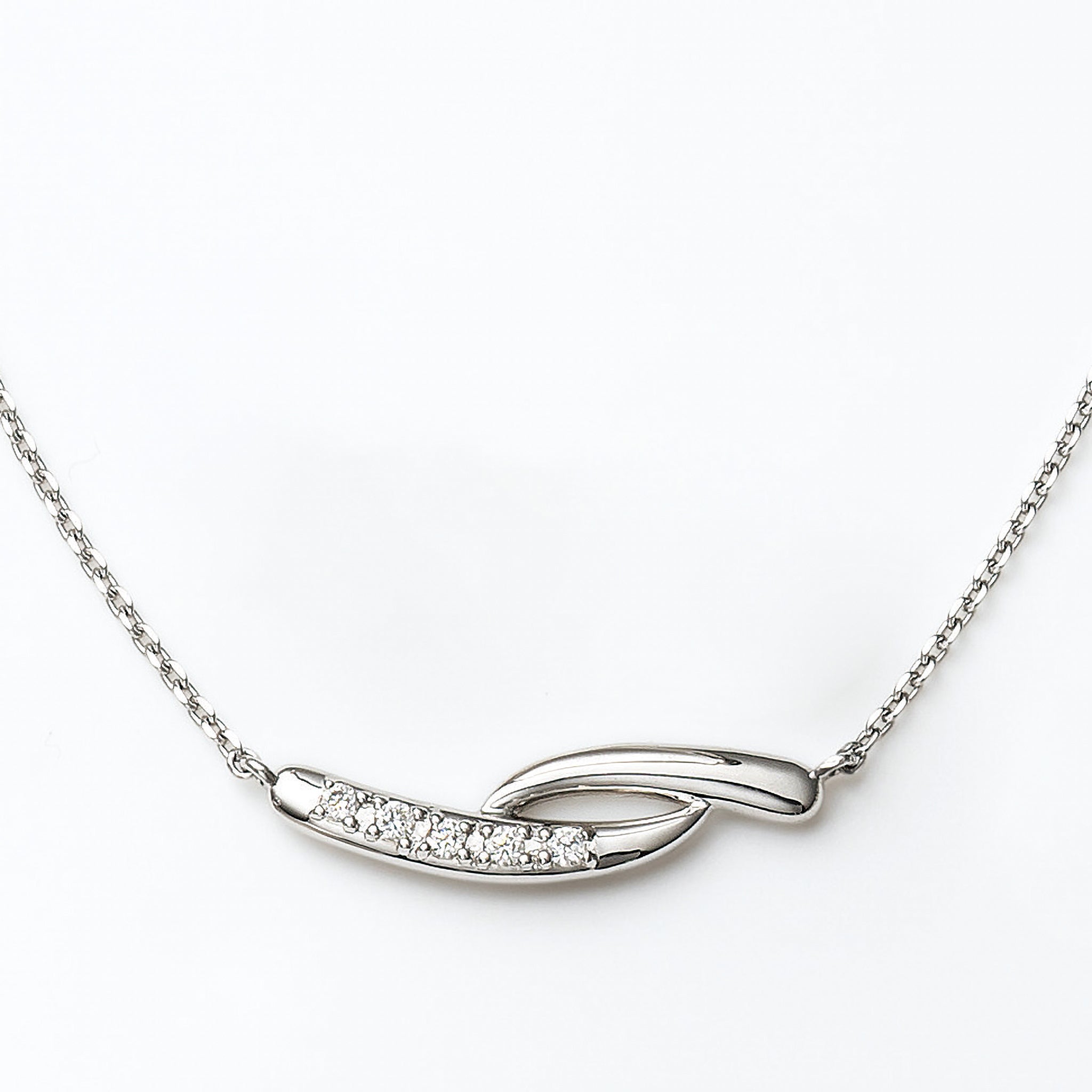 ダイヤモンド プラチナネックレス(4月誕生石)《25H01904》