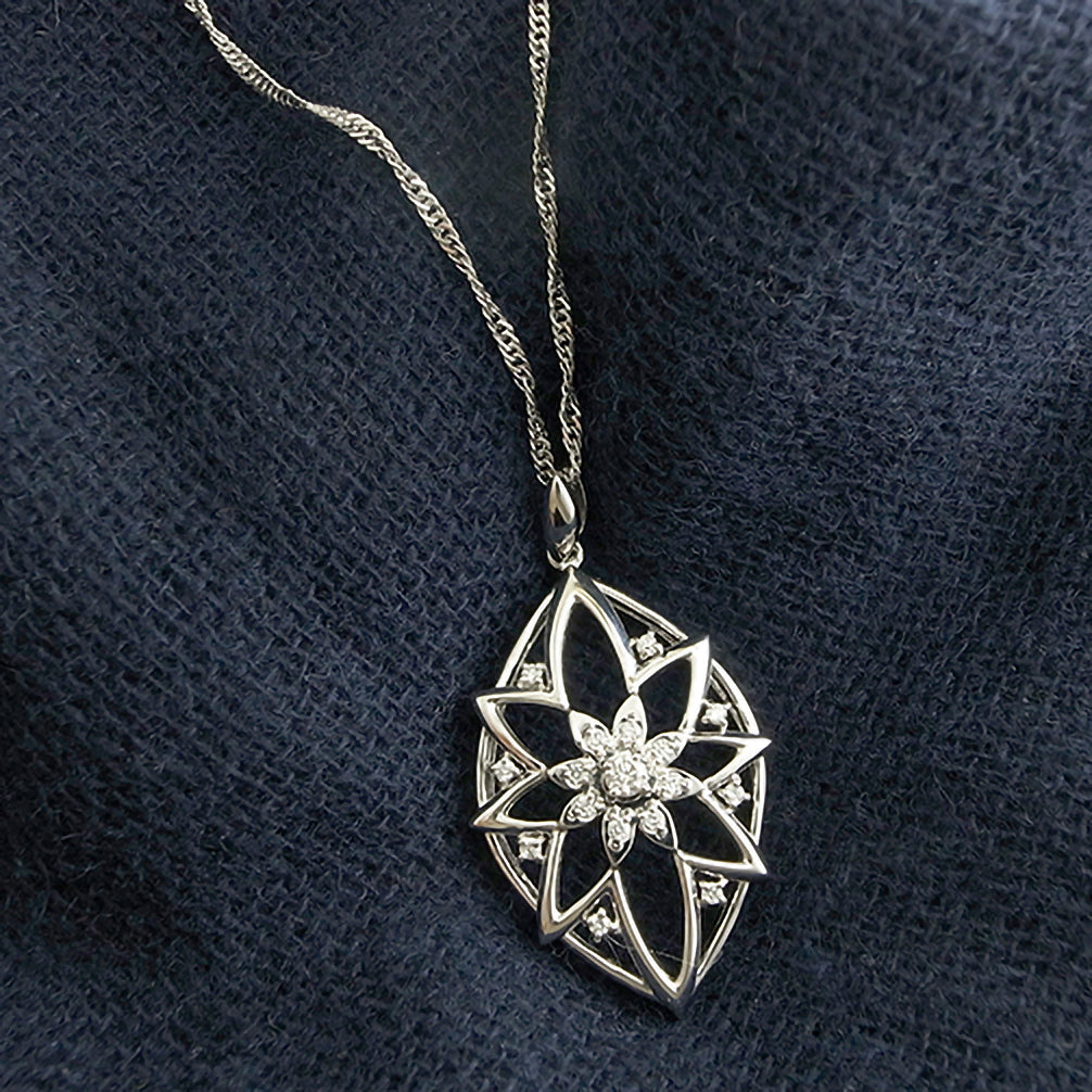 ダイヤモンド プラチナネックレス(ロング/60cm/4月誕生石/鑑別書付)《25H01910》