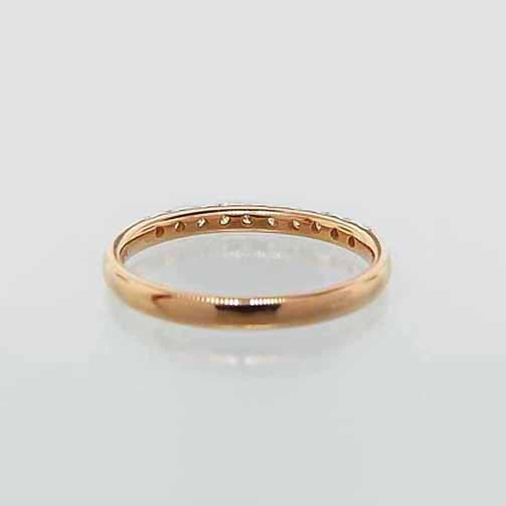 ダイヤモンド K18リング(計0.5カラット/ハーフエタニティ/4月誕生石/鑑別書付)《25H02004-PG》