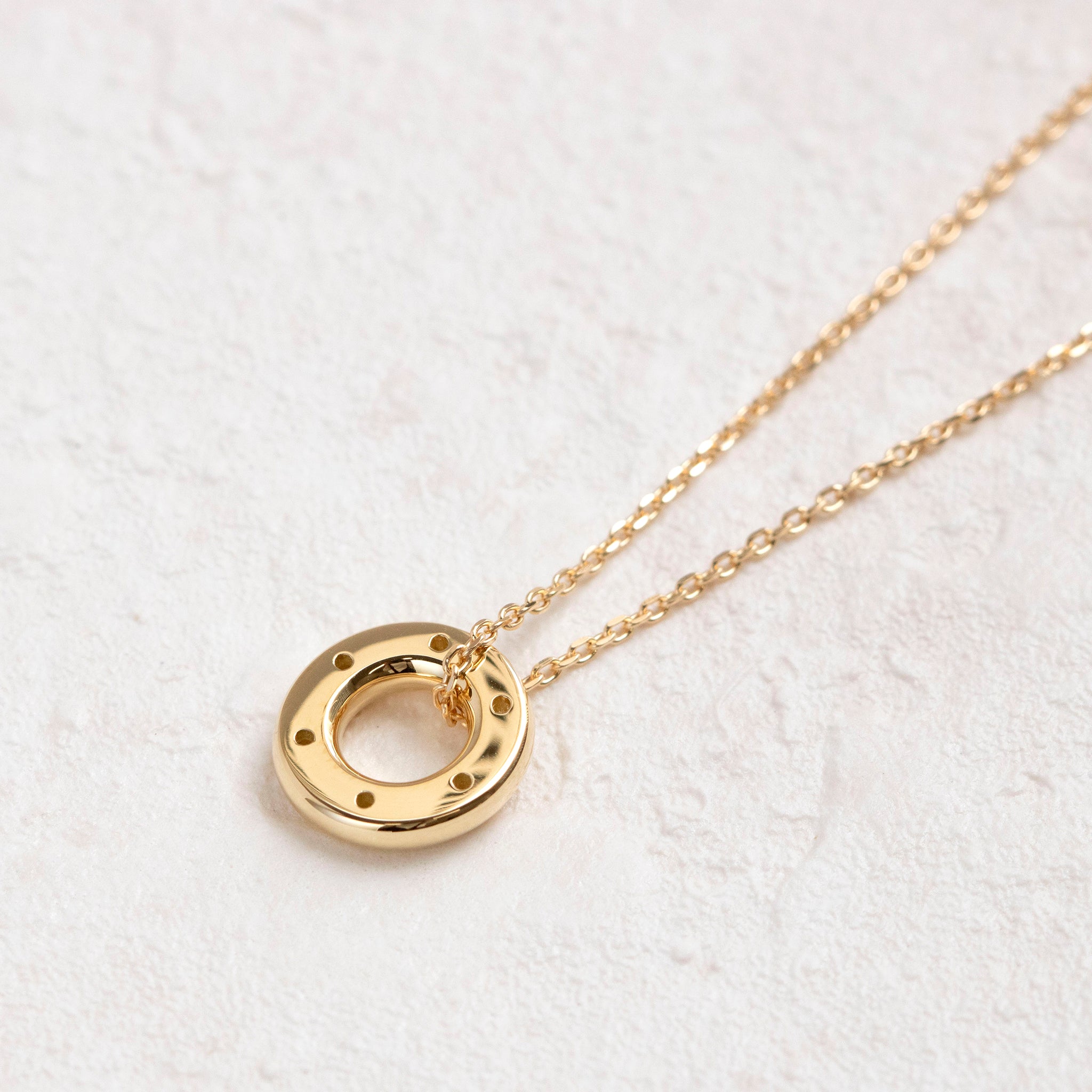 ダイヤモンド K18ネックレス(4月誕生石)《25H02005》