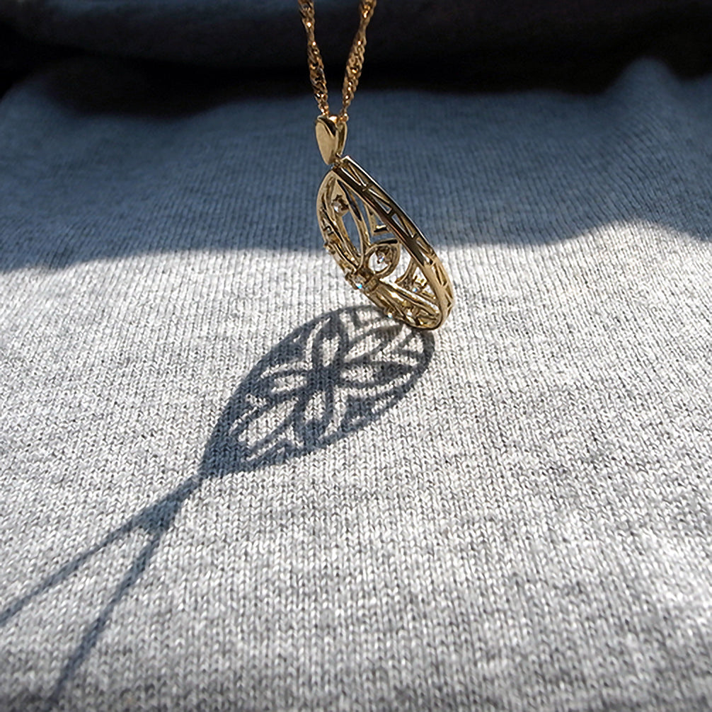 ダイヤモンド K18ネックレス(ロング/60cm/4月誕生石/鑑別書付)《25H02011》