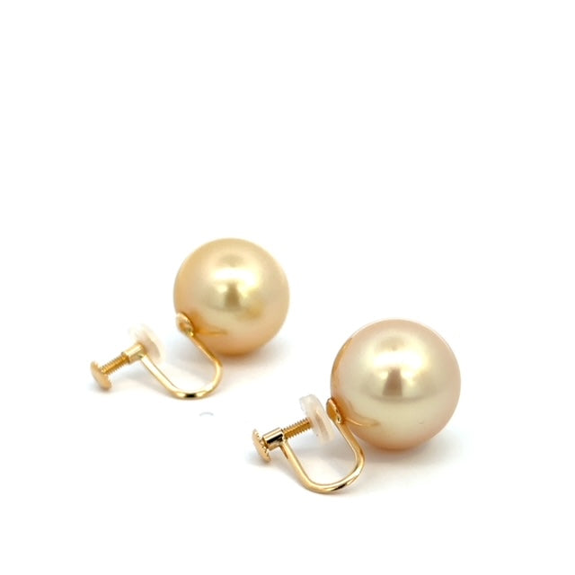 【限定3点】パール K18イヤリング(白蝶真珠/13mm/ゴールド系/6月誕生石/鑑別書付/原産地証明書付)《25H02102》