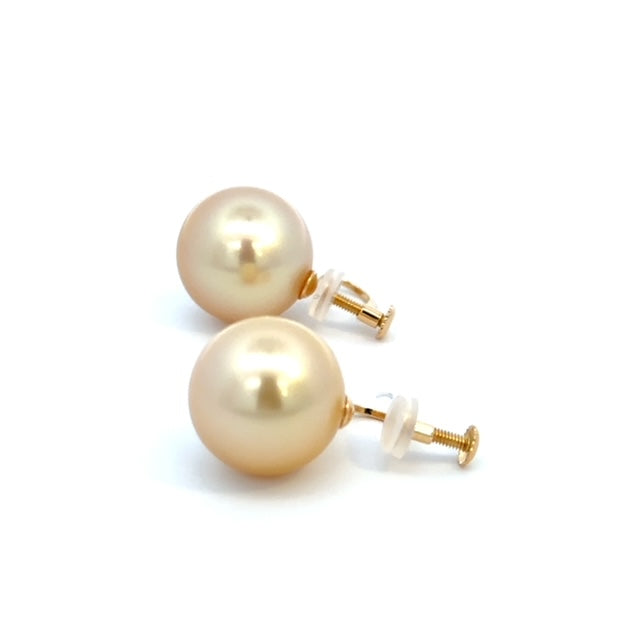 【限定3点】パール K18イヤリング(白蝶真珠/13mm/ゴールド系/6月誕生石/鑑別書付/原産地証明書付)《25H02102》