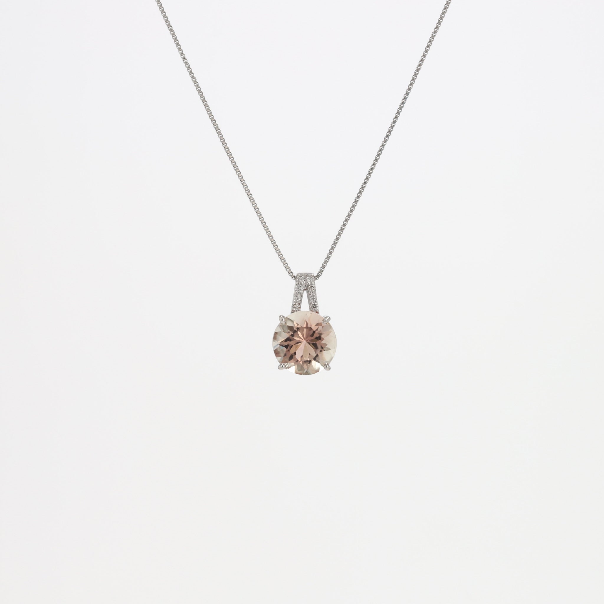 サンストーン/ダイヤモンド プラチナネックレス(1.7カラット)《25H02104》