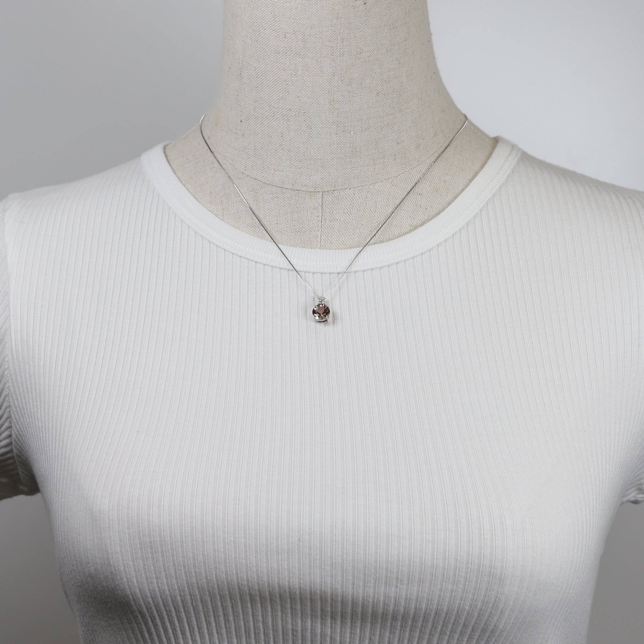 サンストーン/ダイヤモンド プラチナネックレス(1.7カラット)《25H02104》