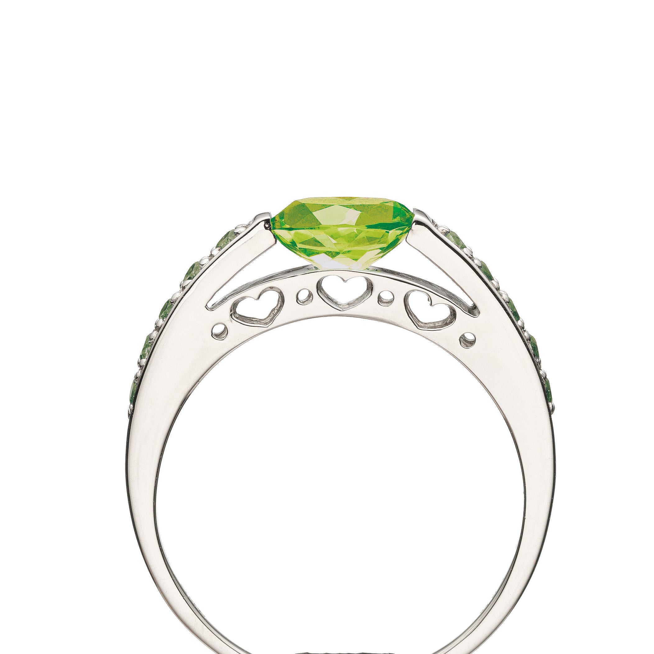 ペリドット プラチナリング(8月誕生石)《25H02110》