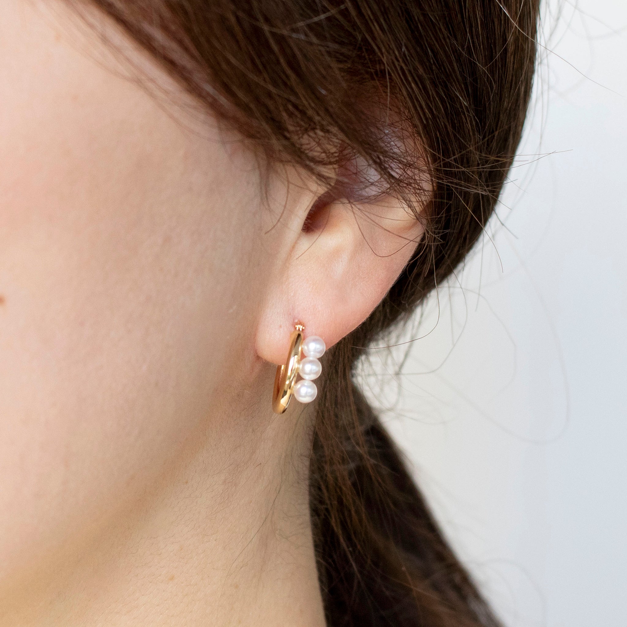 パール K18ピアス(アコヤ真珠/3.5mm/6月誕生石)《25H02206》