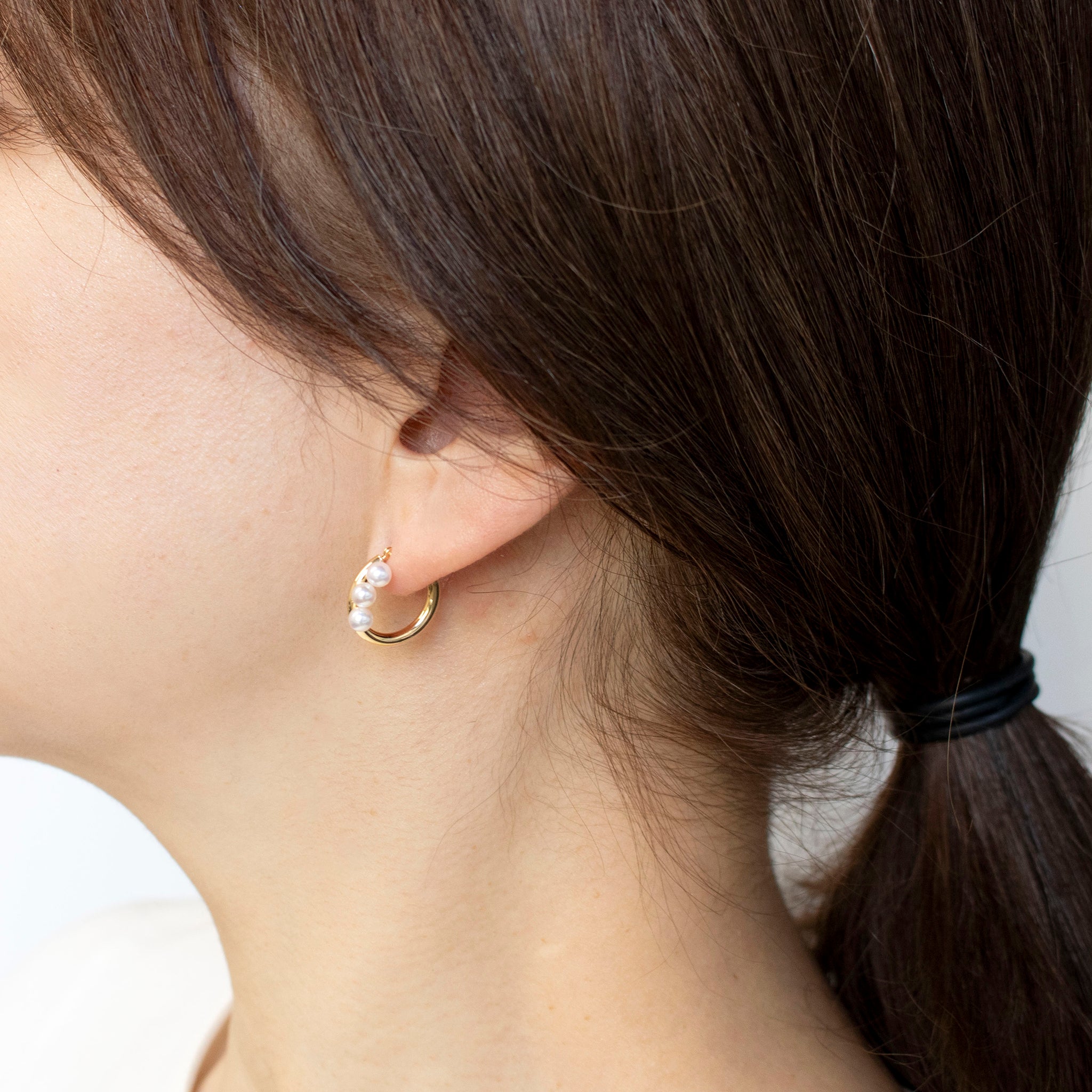 パール K18ピアス(アコヤ真珠/3.5mm/6月誕生石)《25H02206》