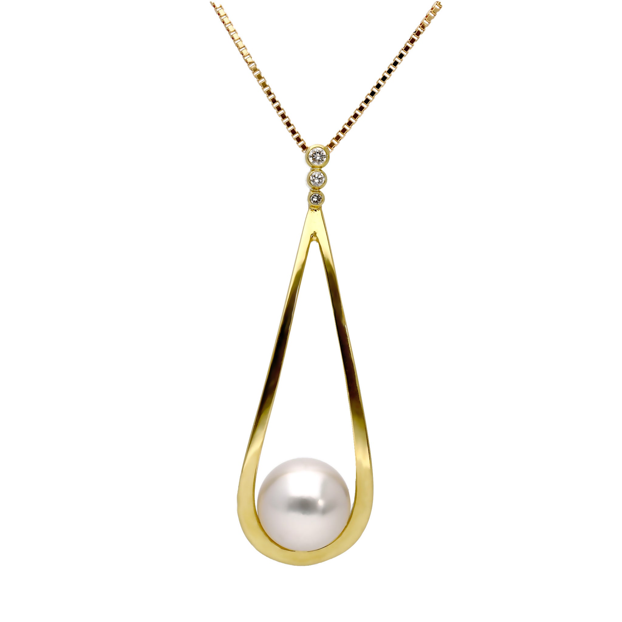 パール K18ネックレス(アコヤ真珠/7.5mm/6月誕生石/鑑別書付)《25H02207》