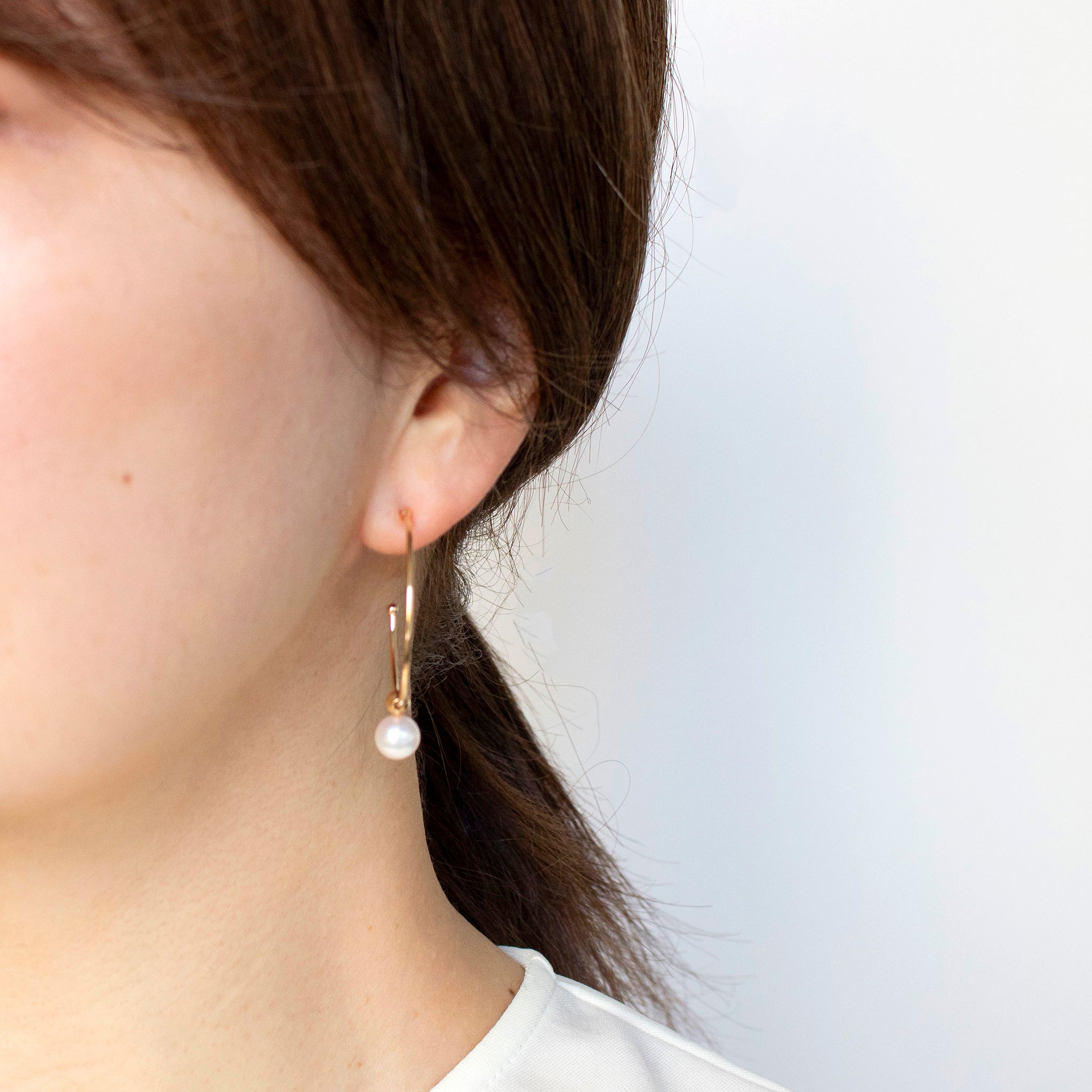 パール K18ピアス(アコヤ真珠/6.5mm/6月誕生石)《25H02210》