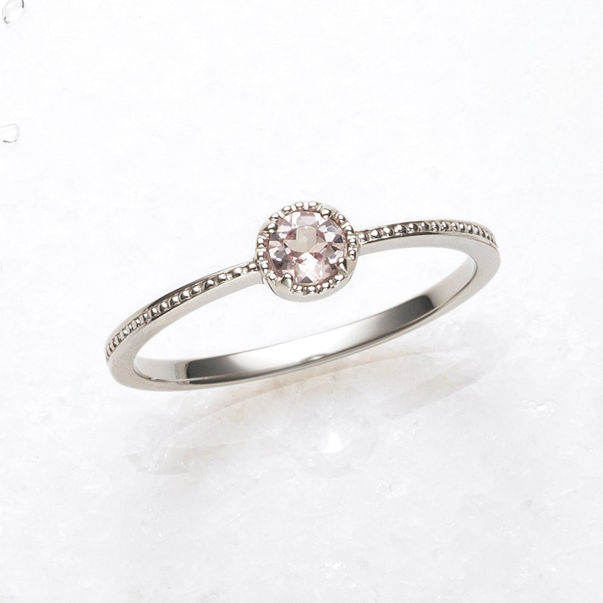 ガーネット プラチナリング(UVペンライト付き/1月誕生石)《25H02301》