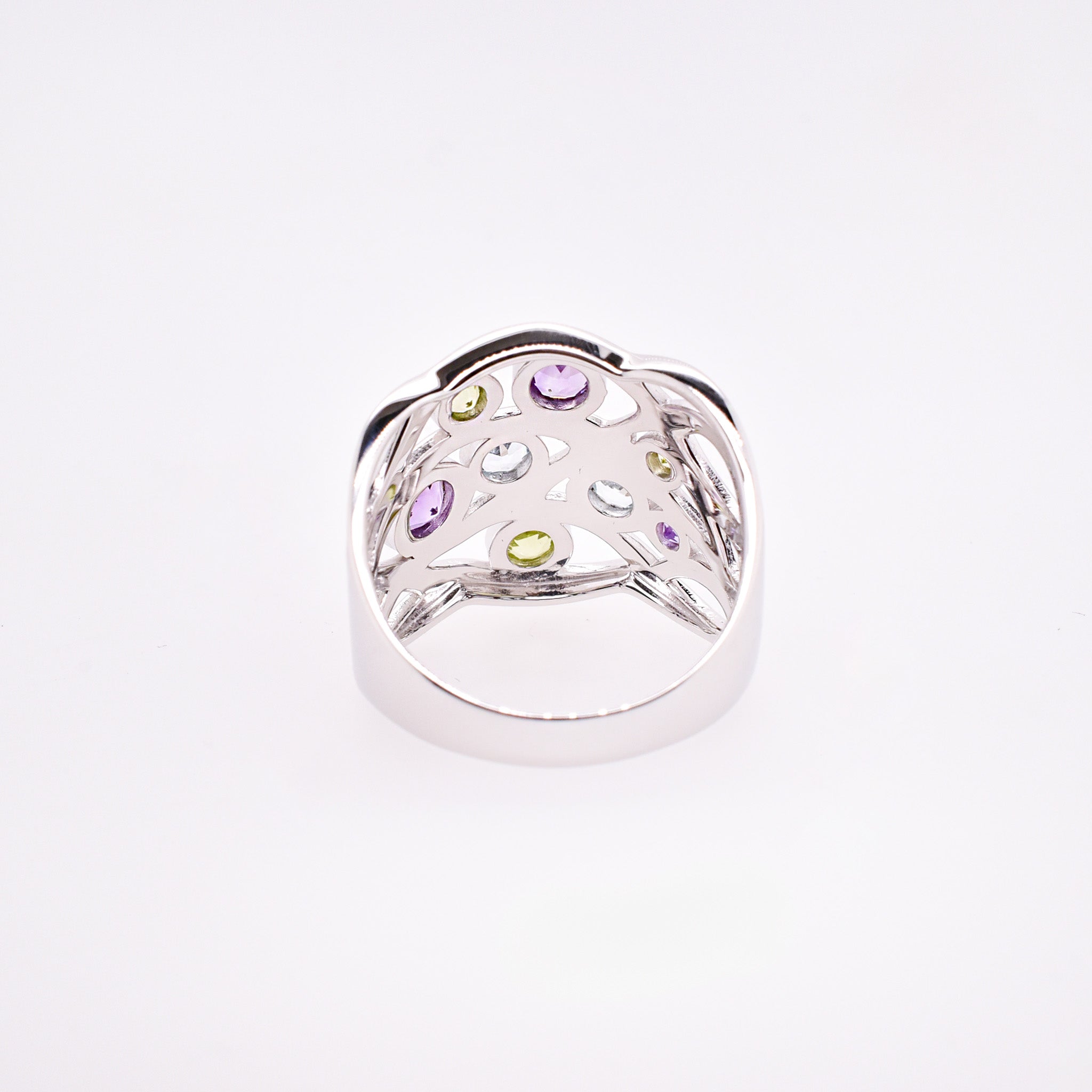 アメシスト/ペリドット/ブルートパーズ シルバーリング《25H02403》