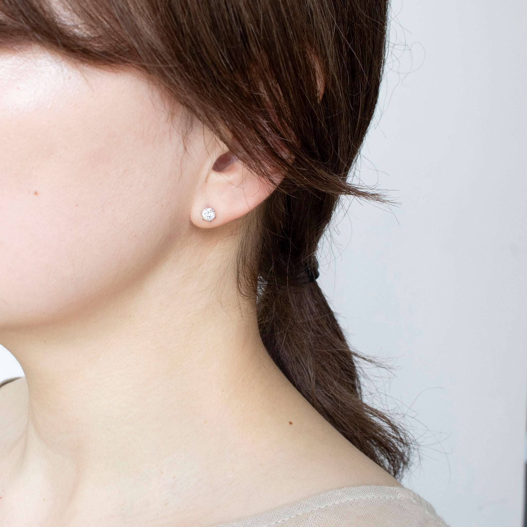 【限定6点】ダイヤモンド プラチナピアス(計0.6カラット/Lカラー/SIクラス/GOOD/4月誕生石/グレーディングレポート付)《25H02501》