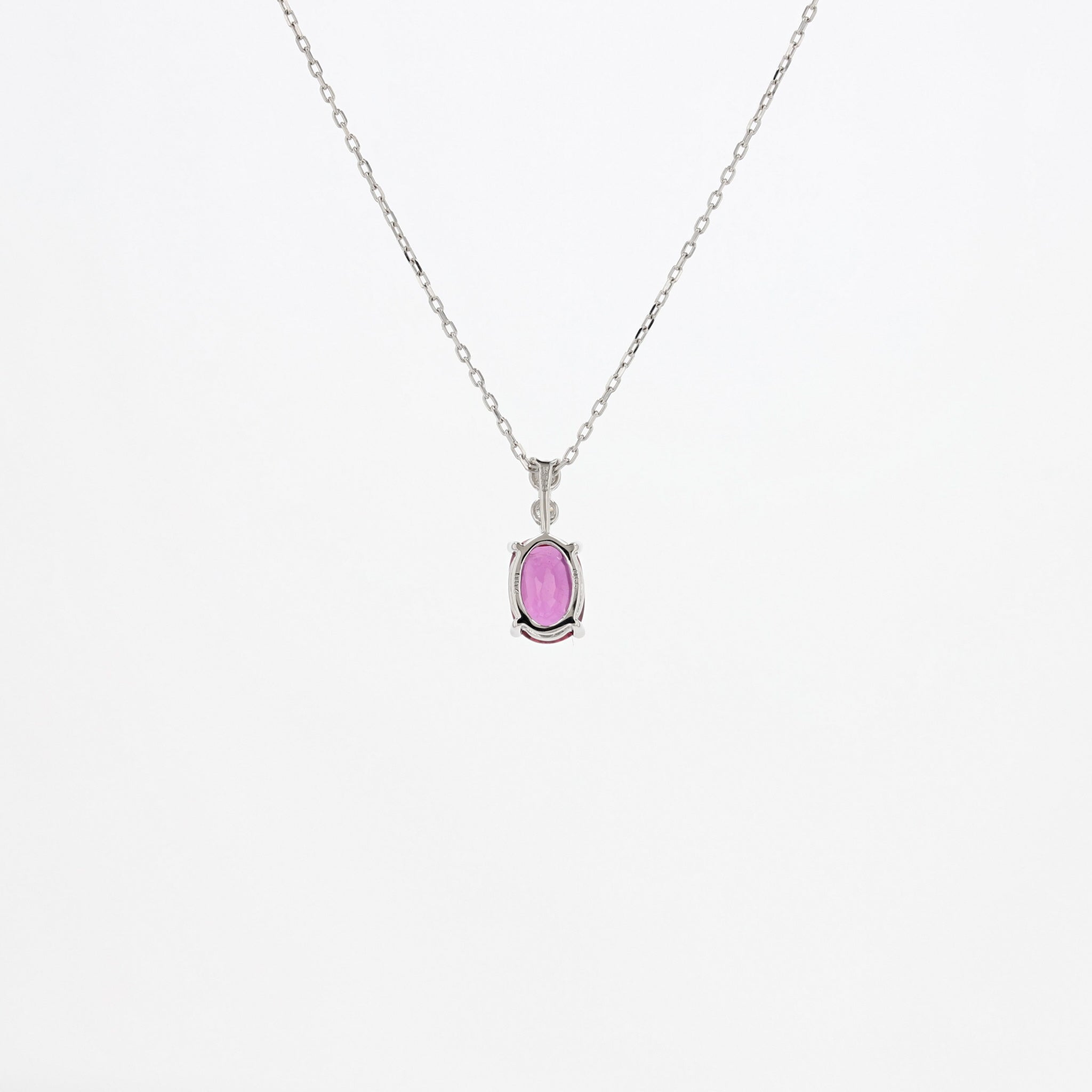 ルビー/ダイヤモンド プラチナネックレス(7月誕生石)《25H02504》