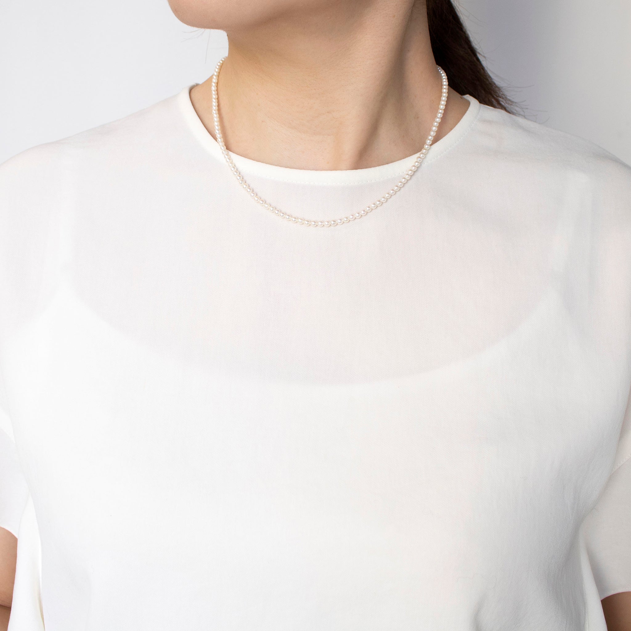 【限定8点】パール K18ネックレス(アコヤ真珠/2.5mm/6月誕生石)《25H02606》