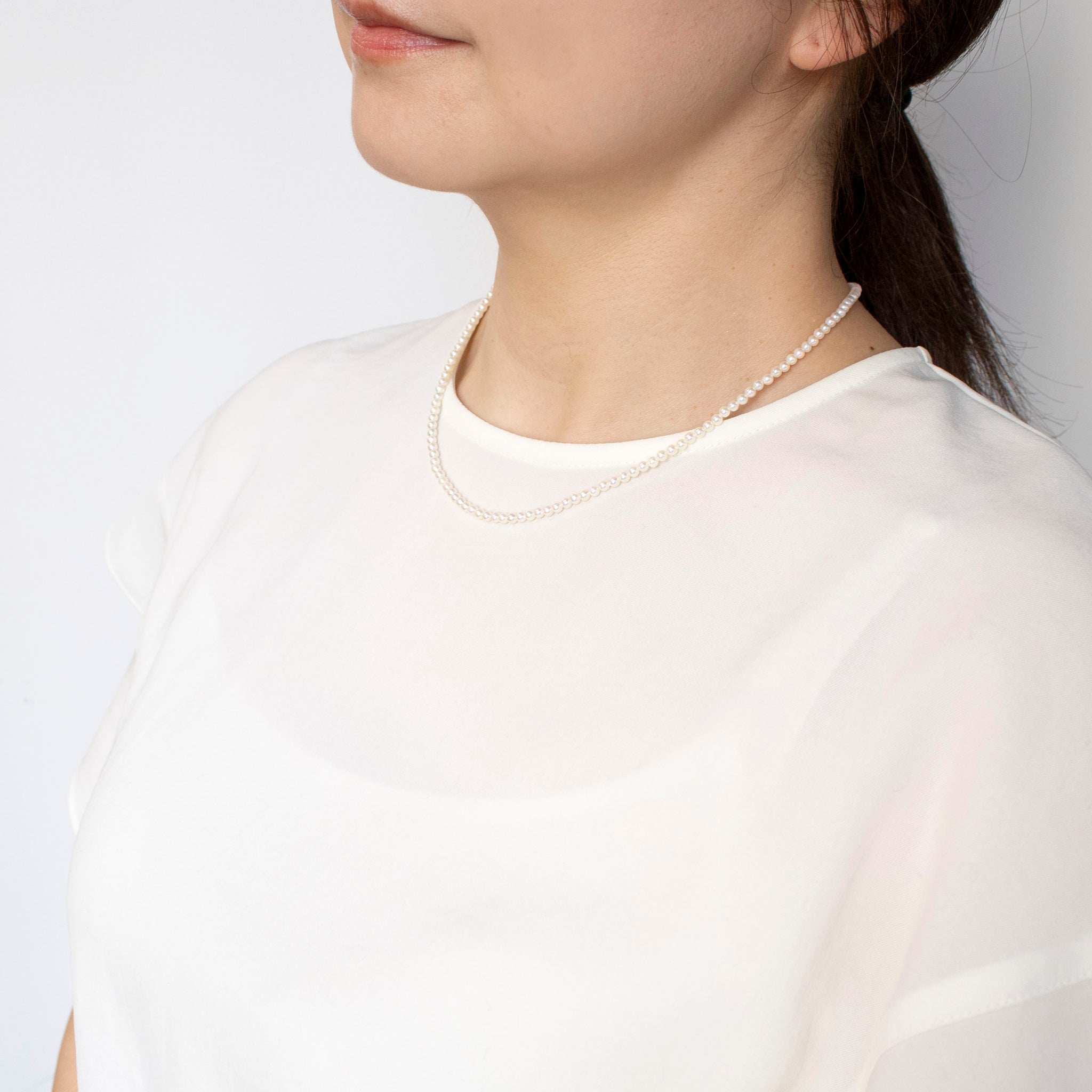 【限定8点】パール K18ネックレス(アコヤ真珠/2.5mm/6月誕生石)《25H02606》