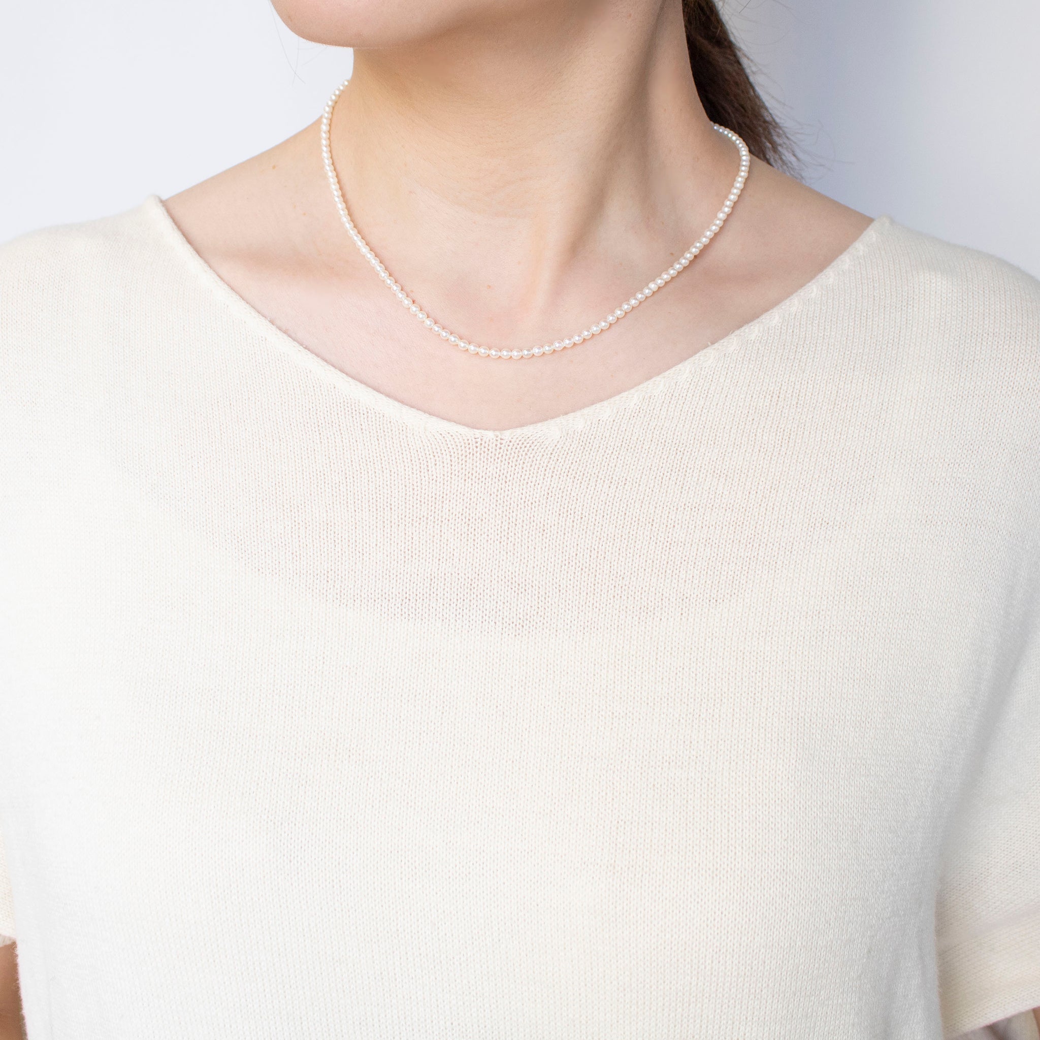 【限定8点】パール K18ネックレス(アコヤ真珠/2.5mm/6月誕生石)《25H02606》