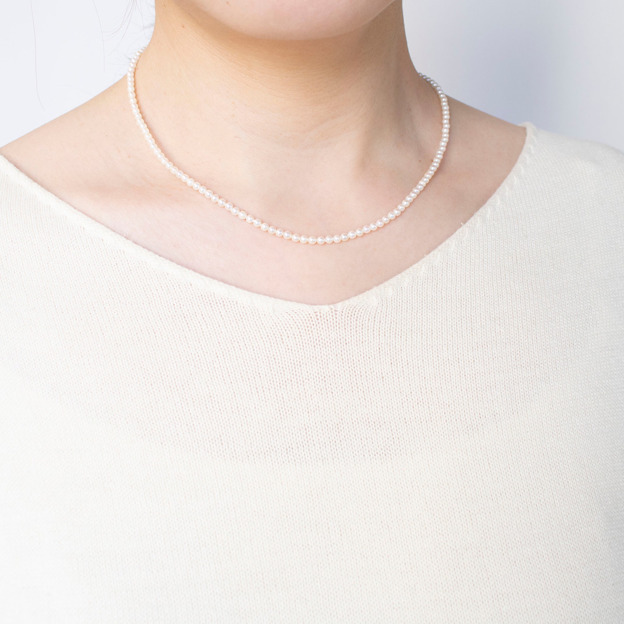 【限定8点】パール K18ネックレス(アコヤ真珠/2.5mm/6月誕生石)《25H02606》