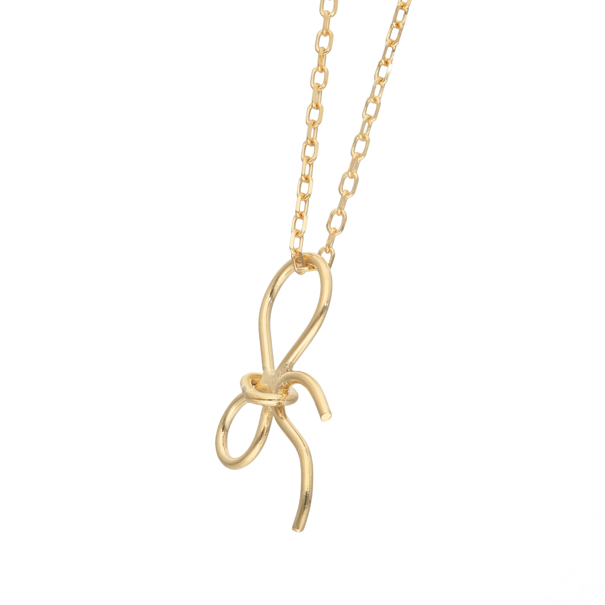 K18ネックレス(リボンモチーフ)《25H02704》