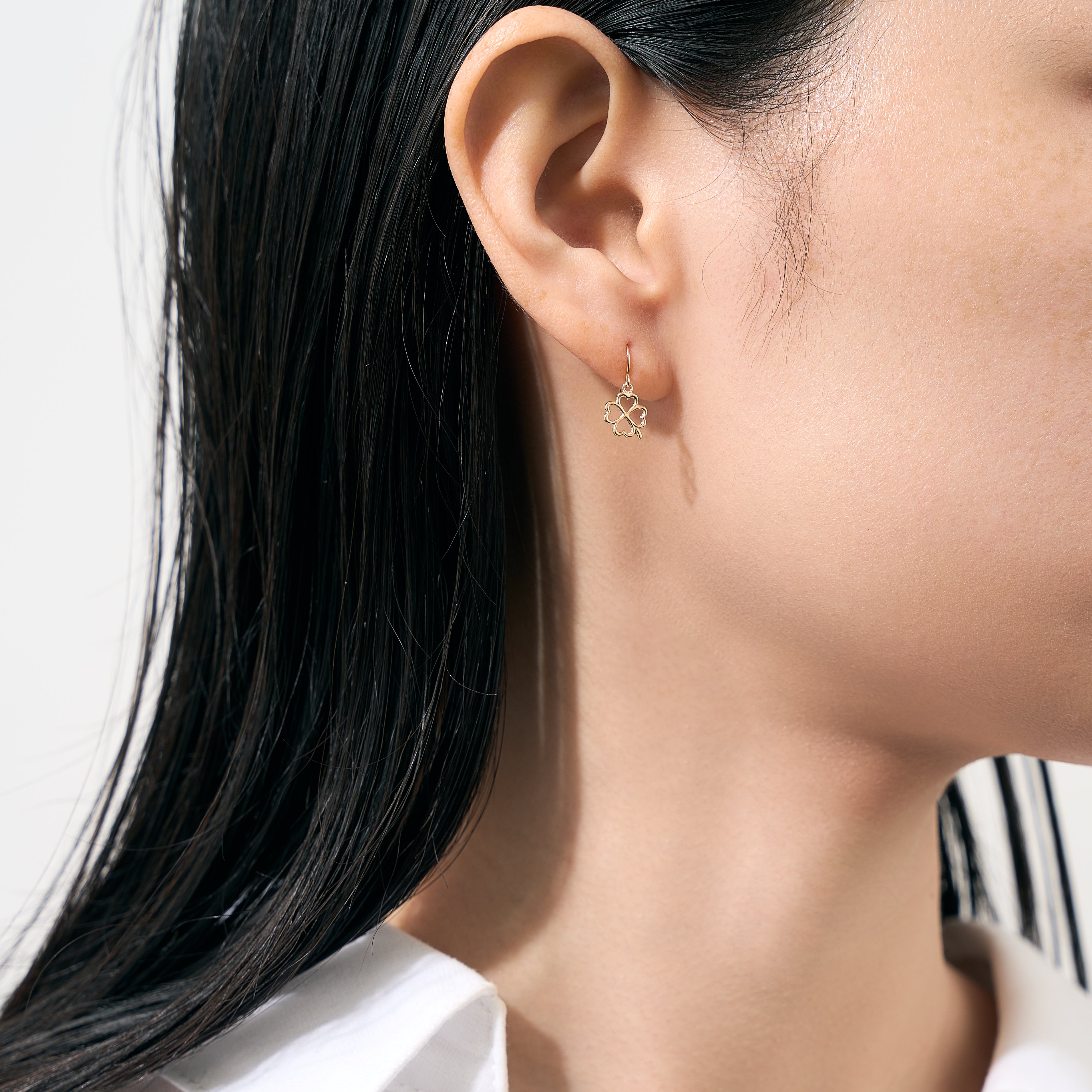 【限定10点】 K18ピアス(クローバーモチーフ)《25H02706》