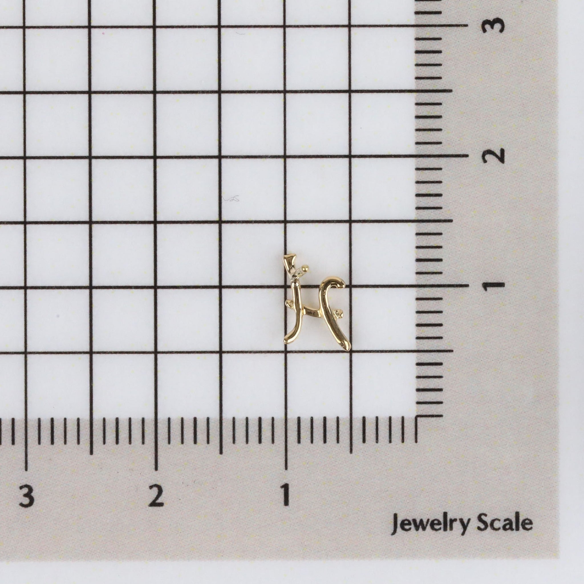 K18ピアス(イニシャル/H/片側)《25H02711-H》