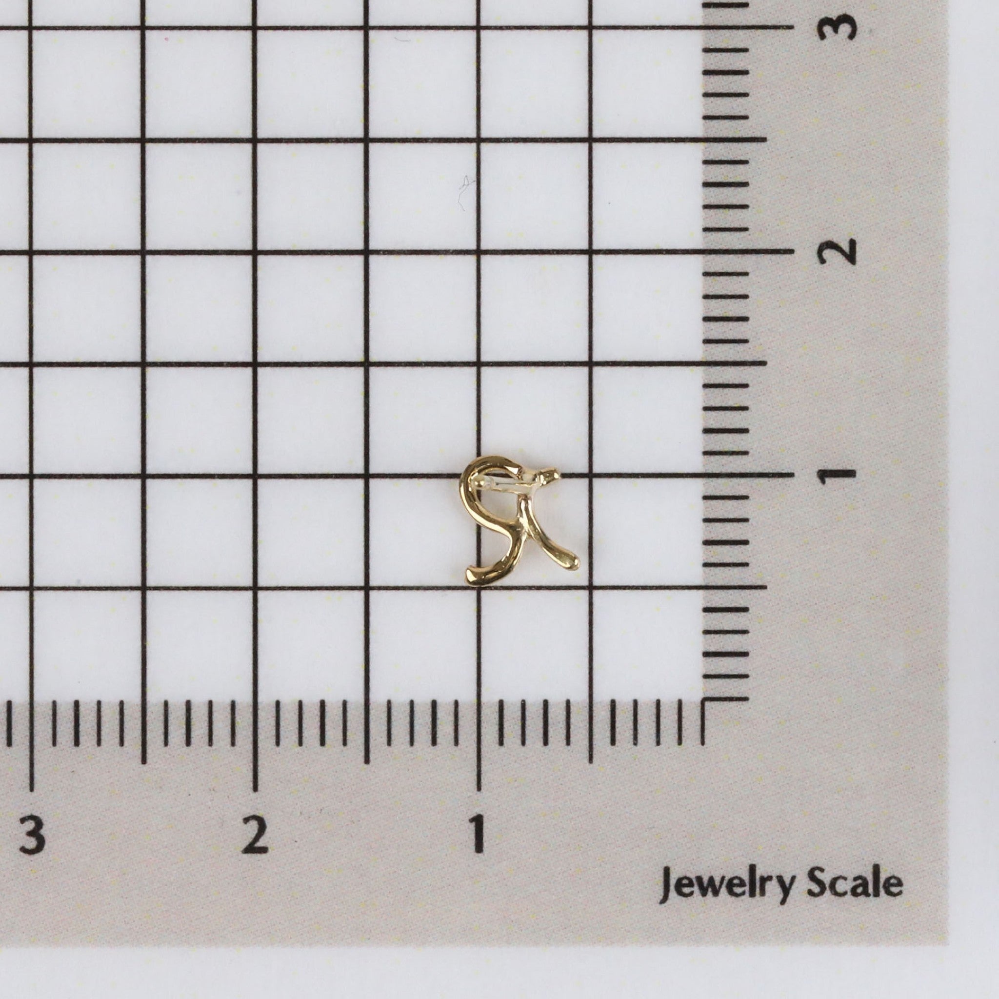 K18ピアス(イニシャル/R/片側)《25H02711-R》