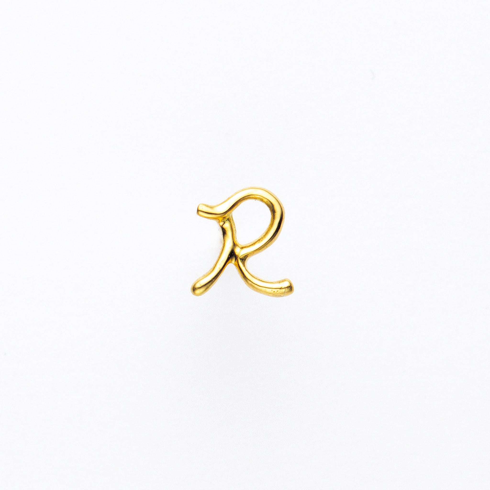 K18ピアス(イニシャル/R/片側)《25H02711-R》