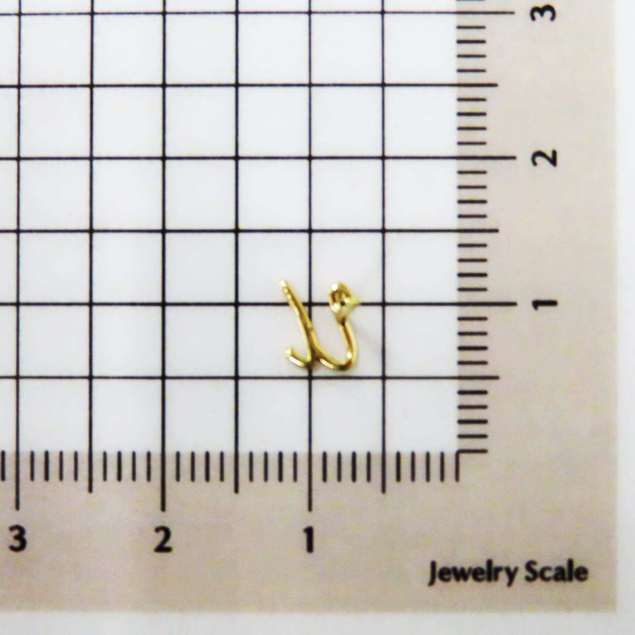 K18ピアス(イニシャル/U/片側)《25H02711-U》