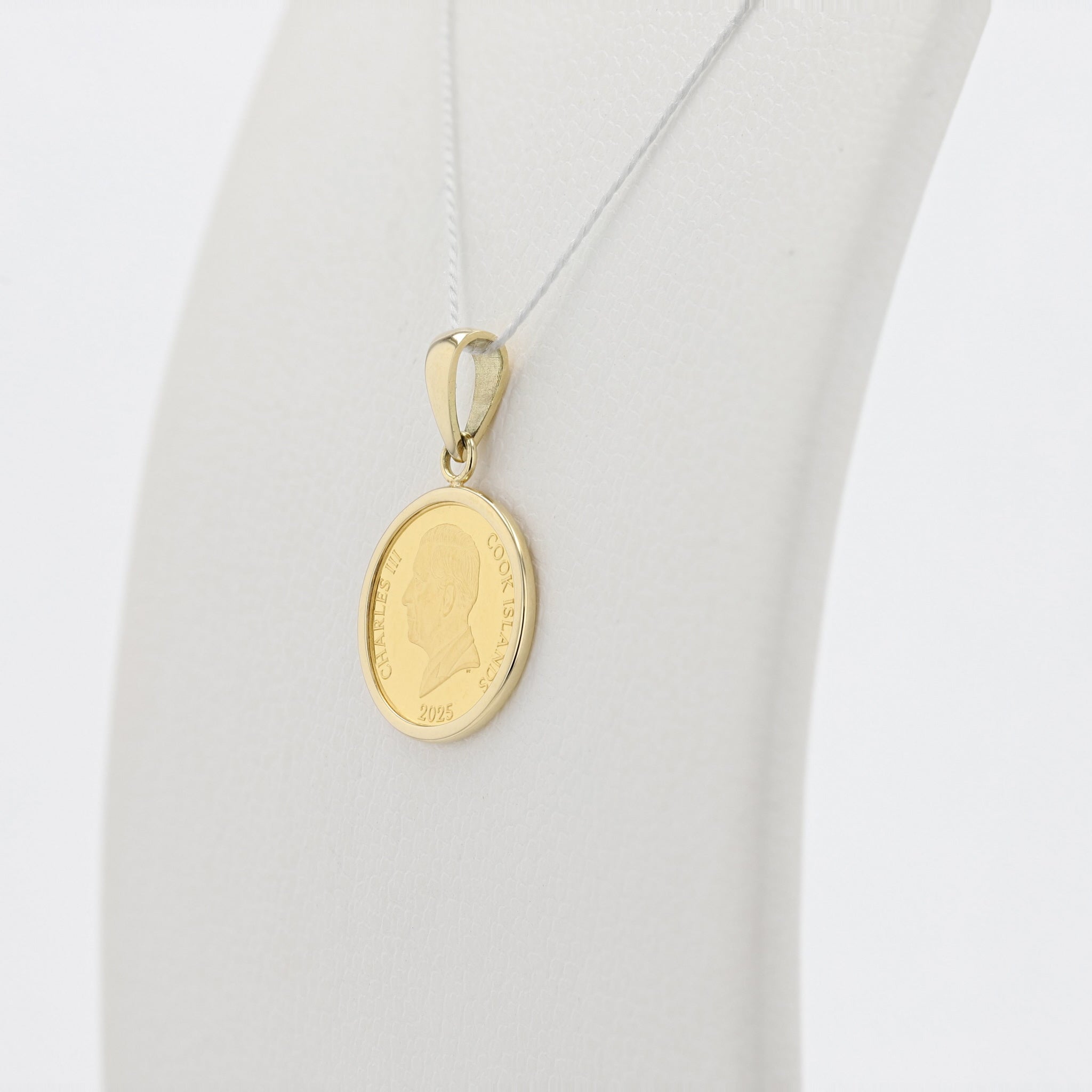 K24/K18ペンダントトップ(純金/コイン/ヘビモチーフ/1/30oz)《25H02805》